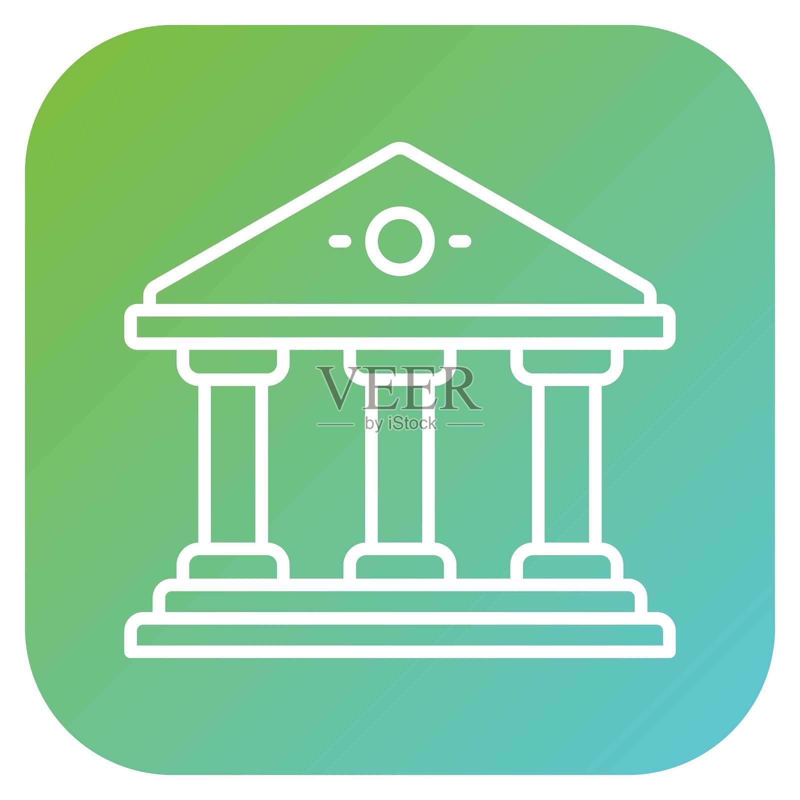 矢量图 希腊神庙 图标风格插画图片素材