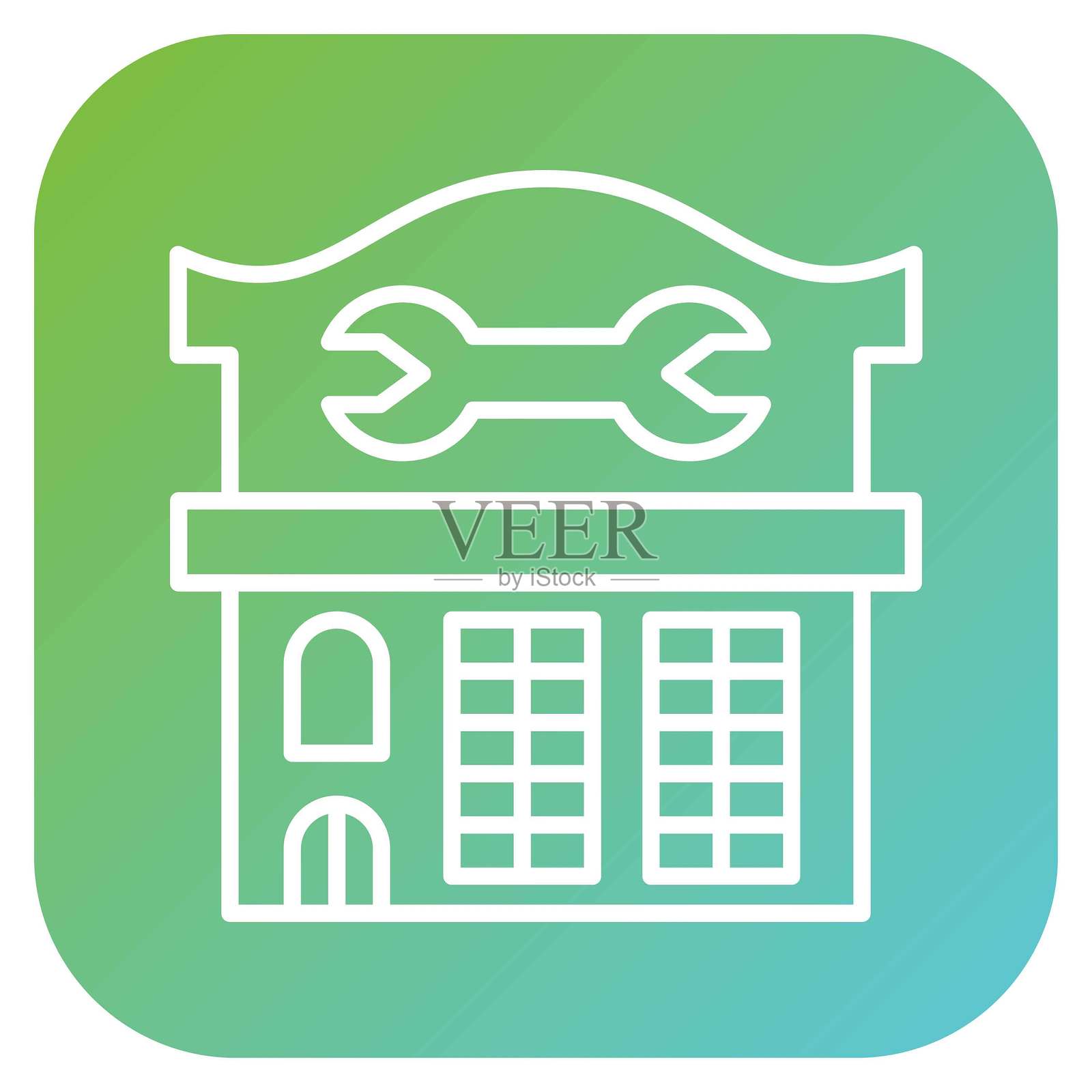 矢量设计 机械修理店 图标风格插画图片素材