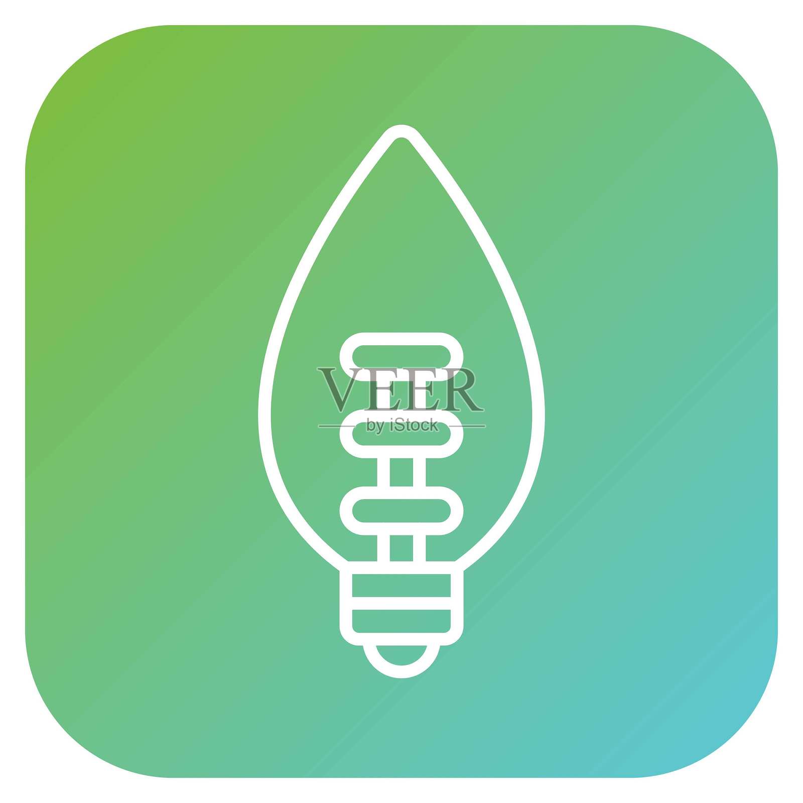 矢量卤素灯图标设计风格插画图片素材