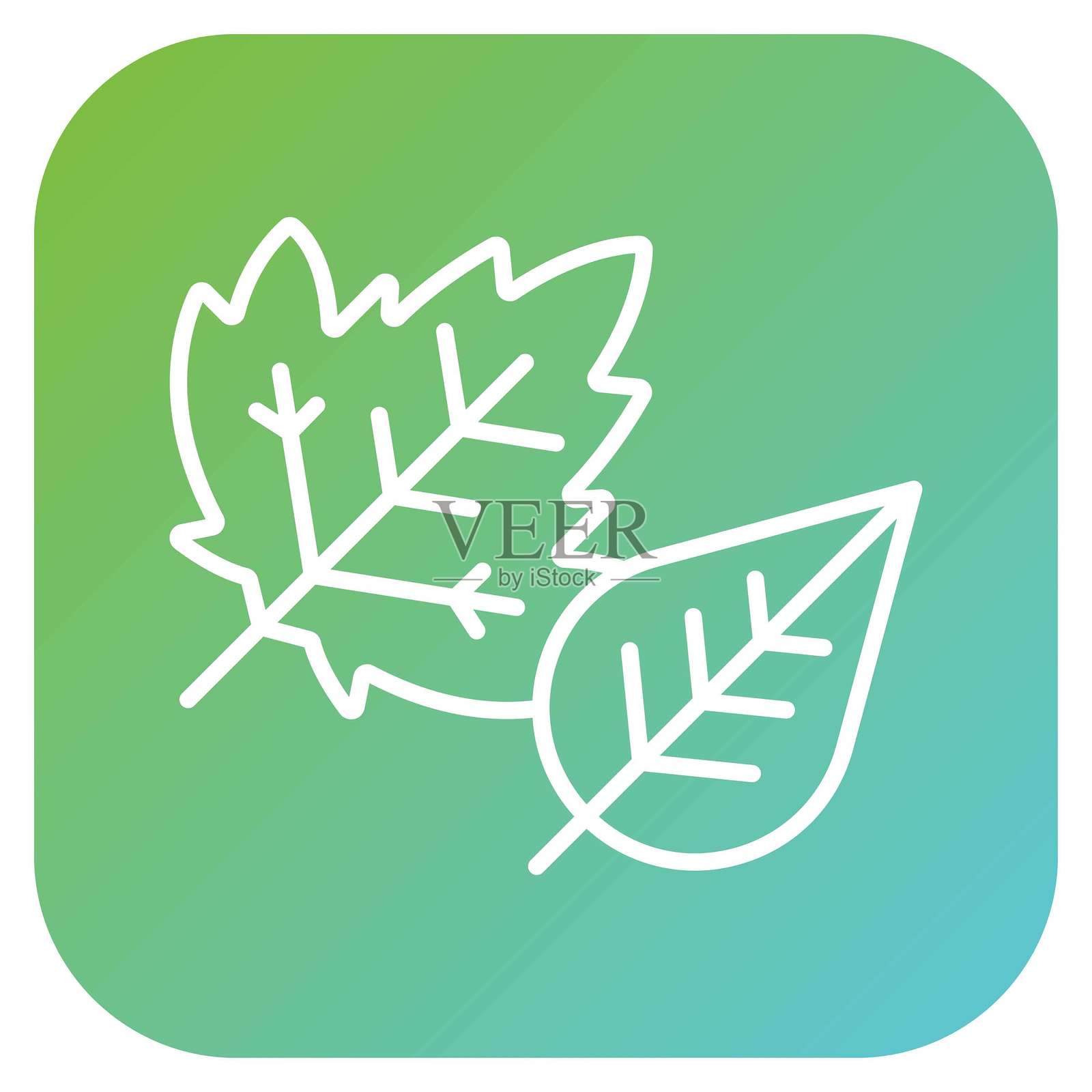 矢量设计秋叶图标风格插画图片素材