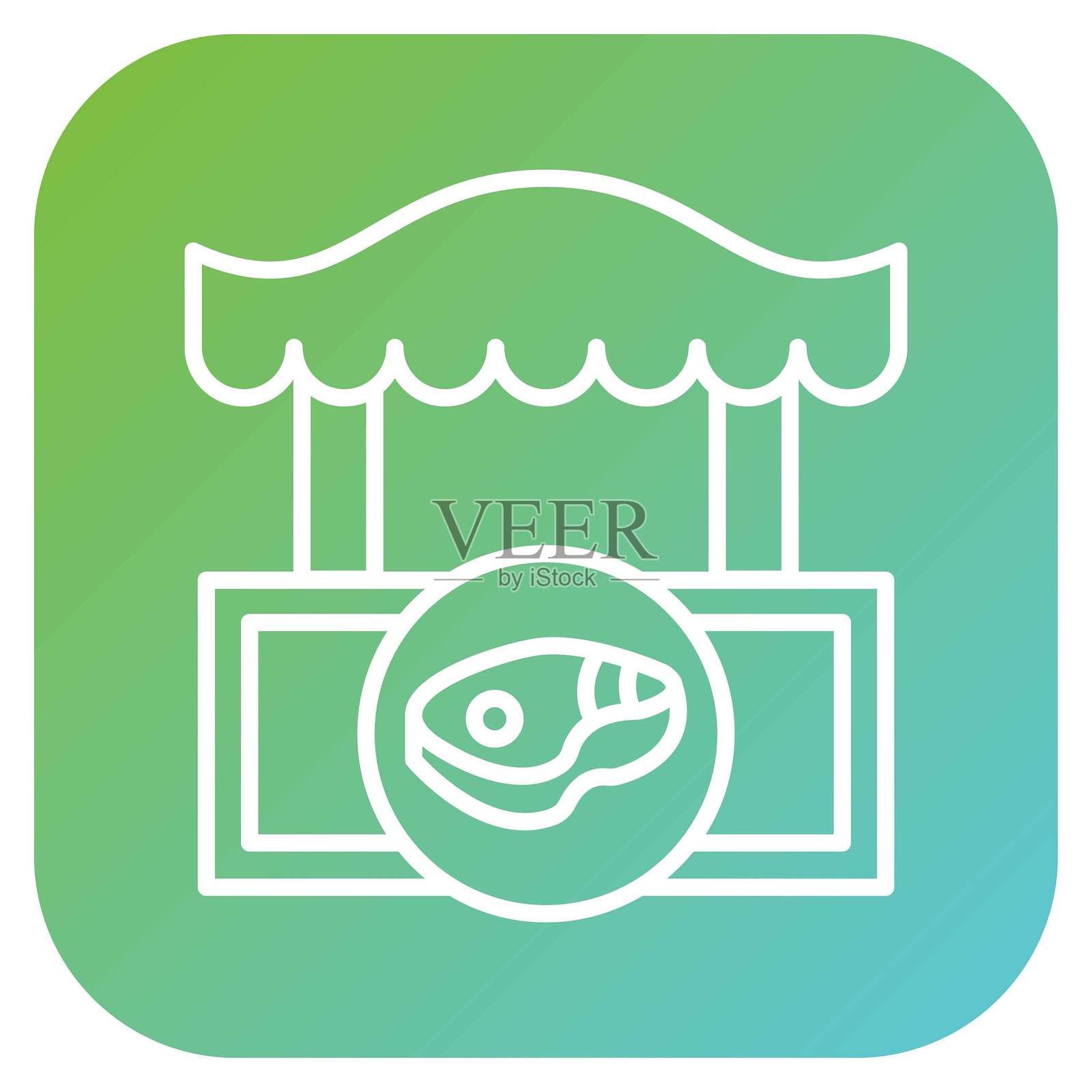矢量图 屠夫店图标 风格插画图片素材