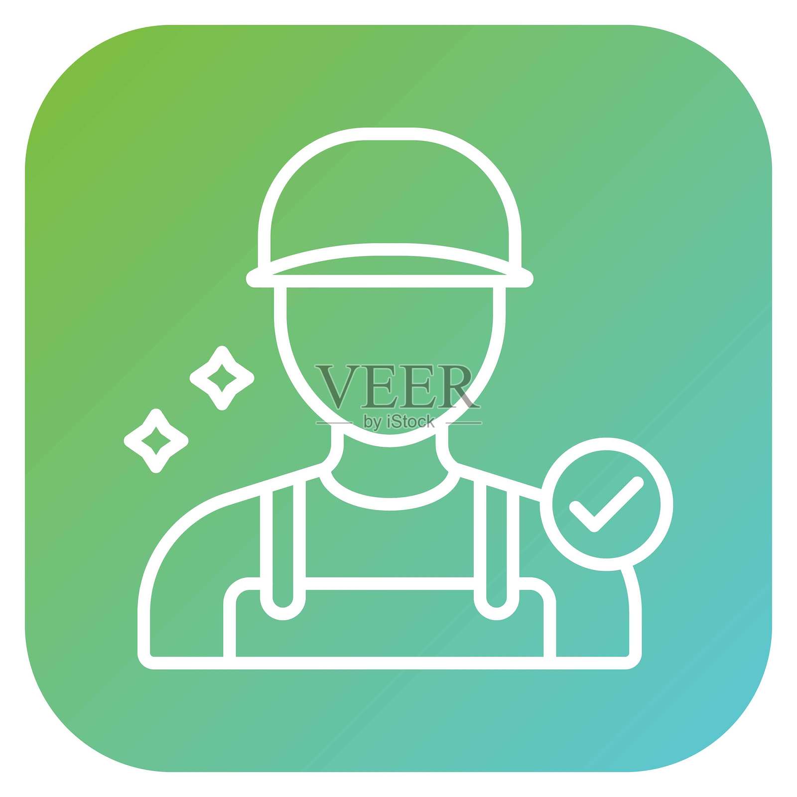 矢量图,经审核的专业人士图标风格插画图片素材