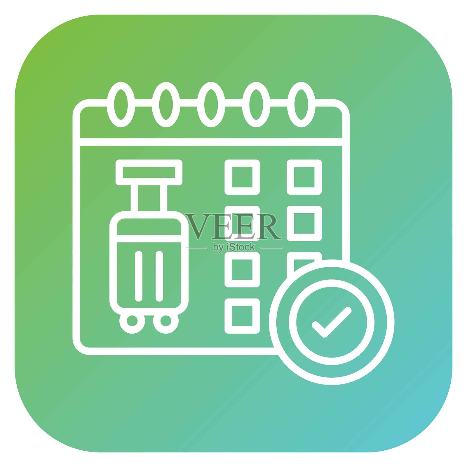 矢量预订图标风格插画图片素材