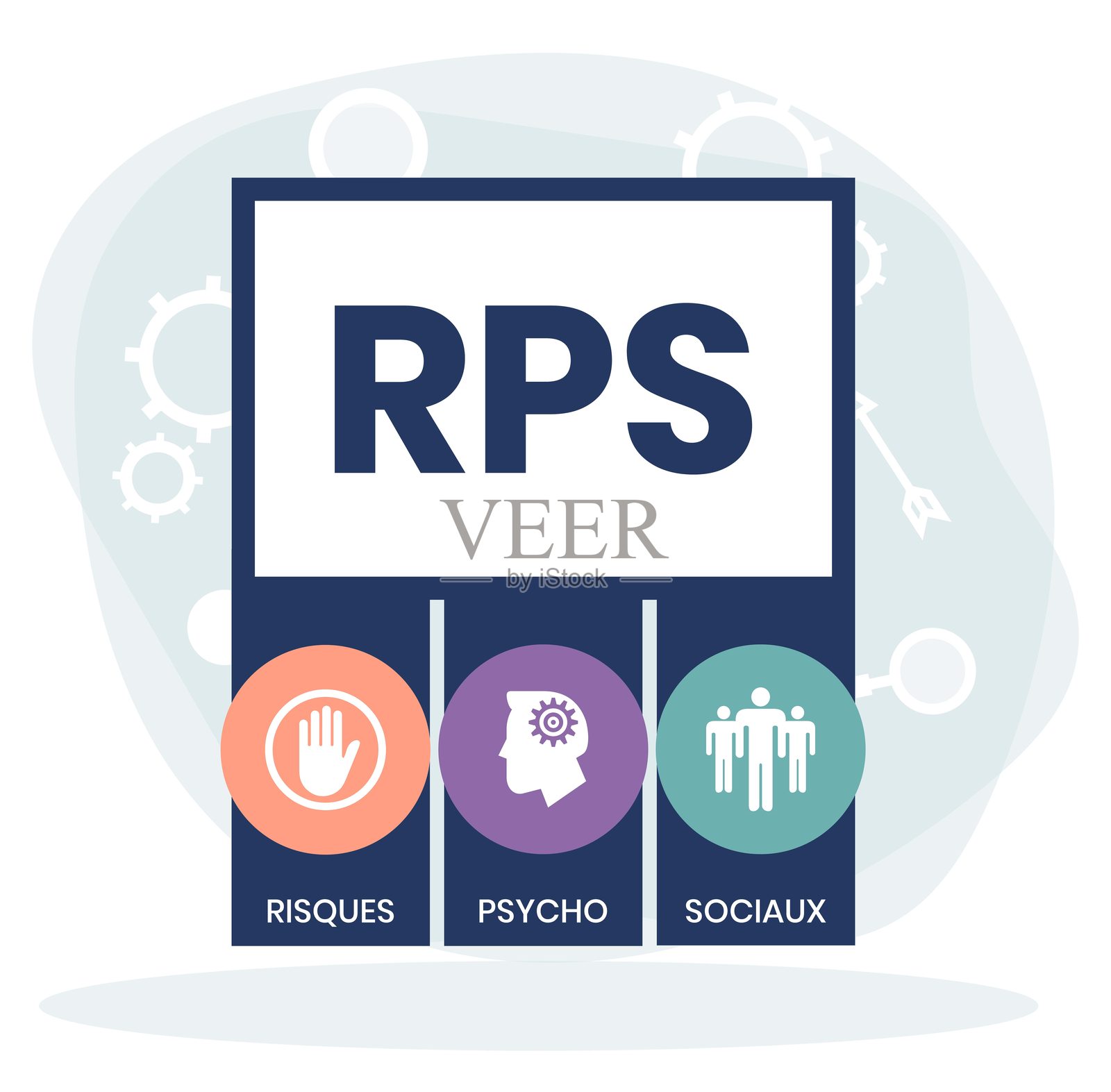 职业风险(心理社会风险)插画图片素材