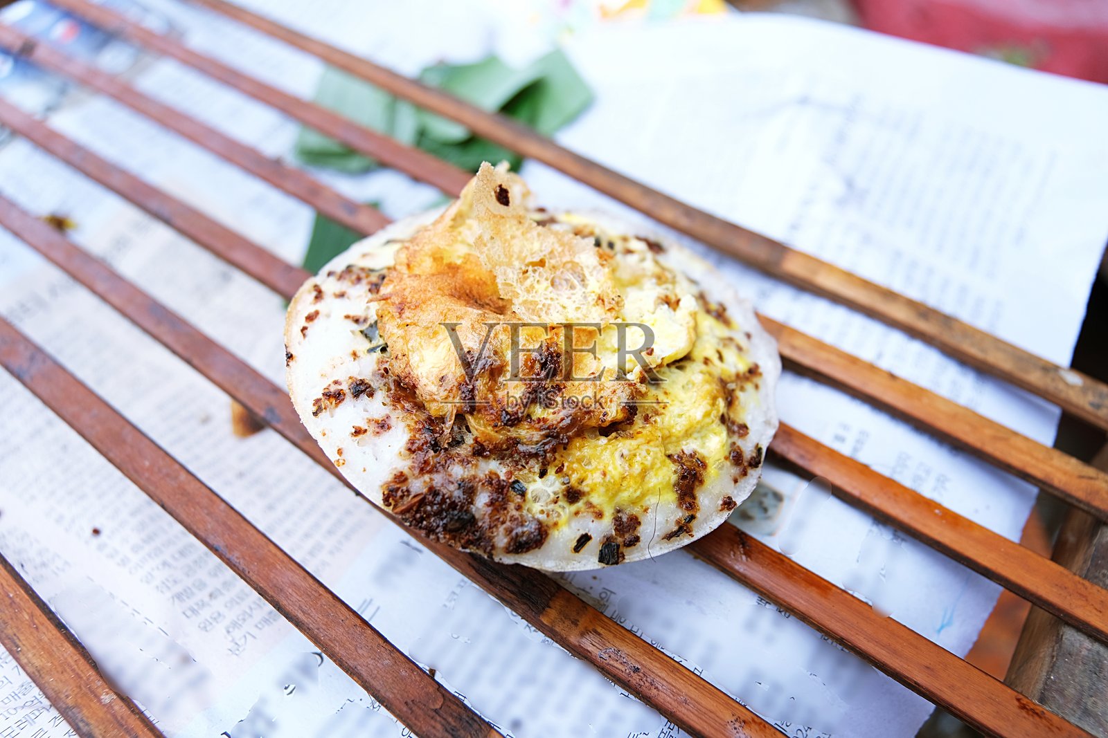 桑达尼斯鸡蛋煎饼配翁孔照片摄影图片