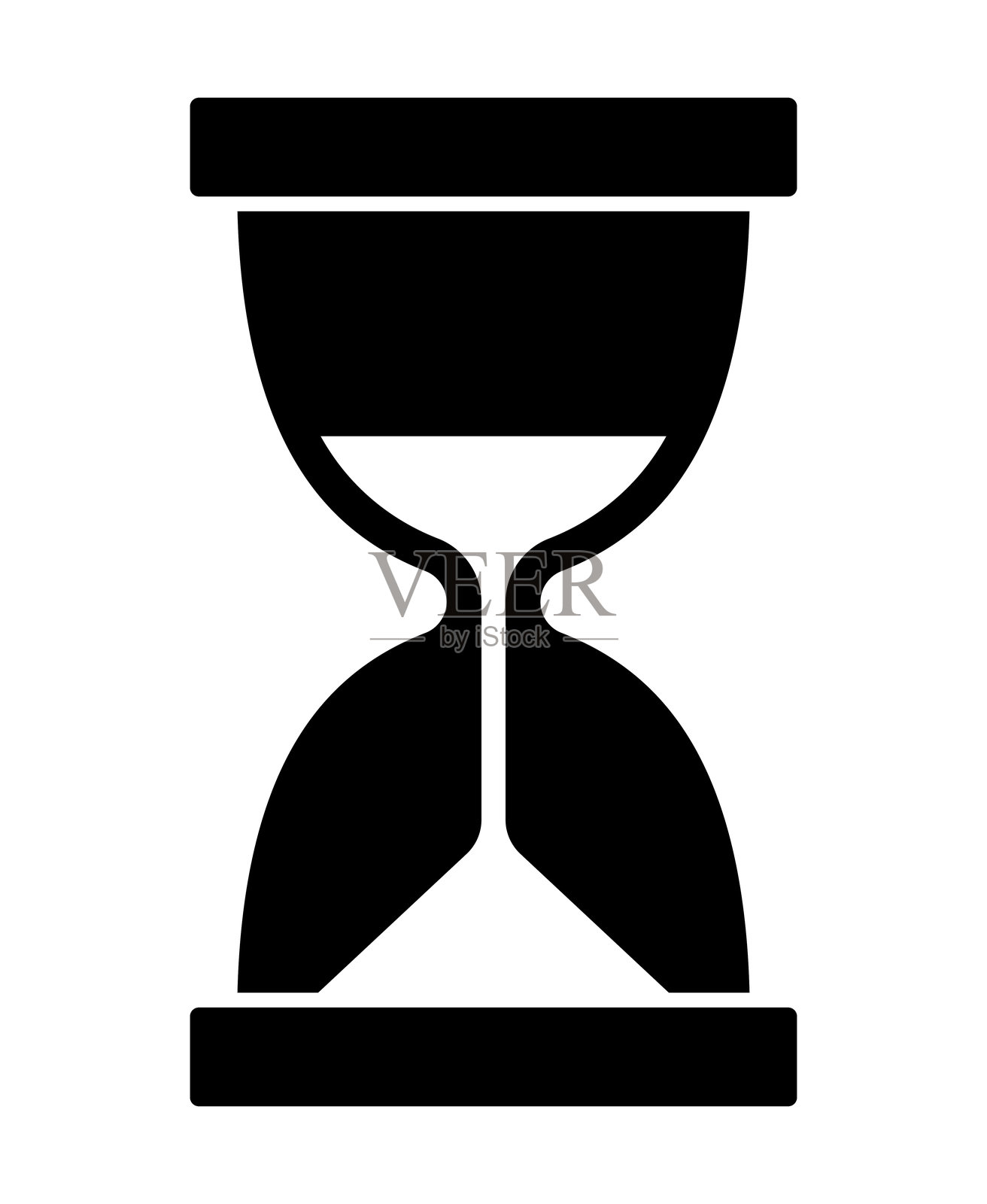 沙漏的矢量剪影插画图片素材