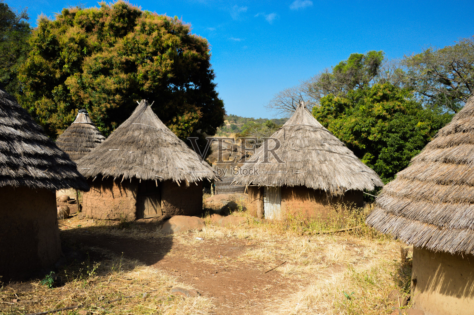非洲村庄照片摄影图片