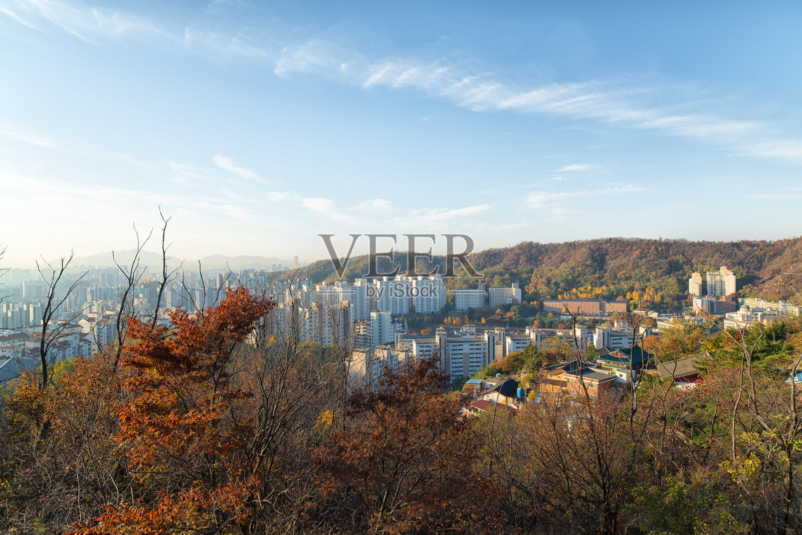 首尔十一月周末徒步照片摄影图片