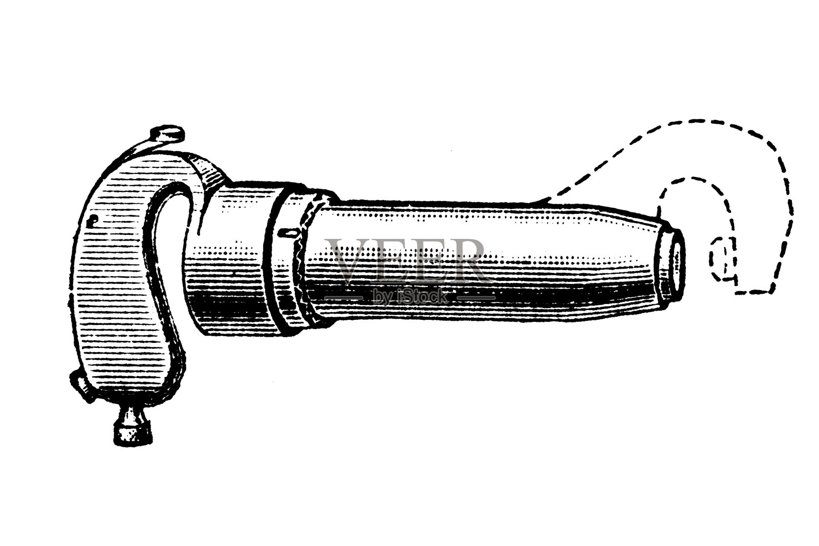 气动风镐或铆钉枪,一种小型气动工具,主要用于工业、金属加工和砌筑行业插画图片素材
