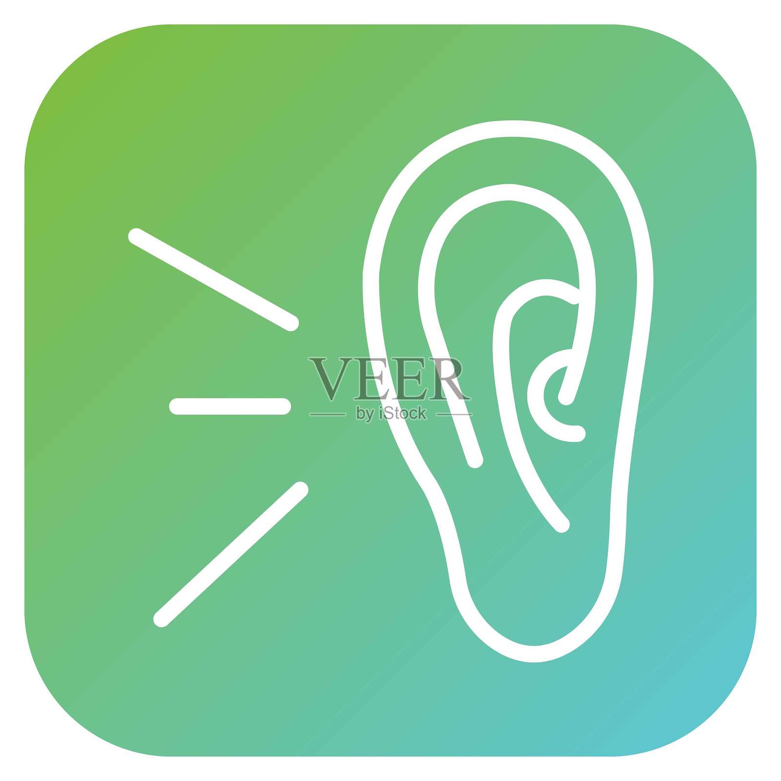 听觉障碍图标设计插画图片素材