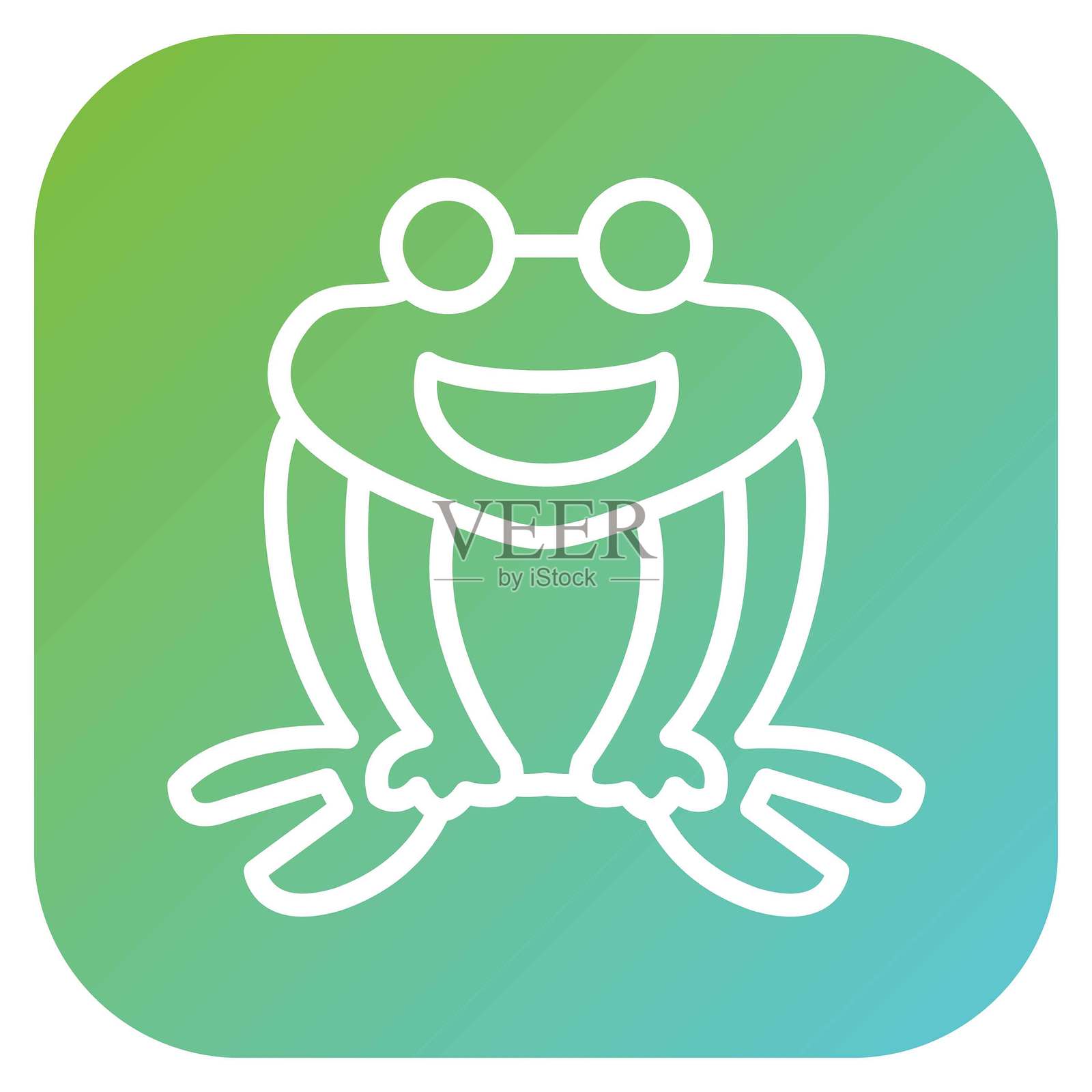 矢量青蛙图标设计风格插画图片素材