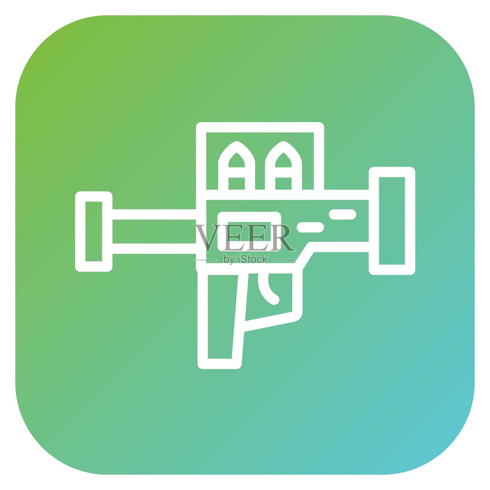 矢量反坦克图标风格插画图片素材