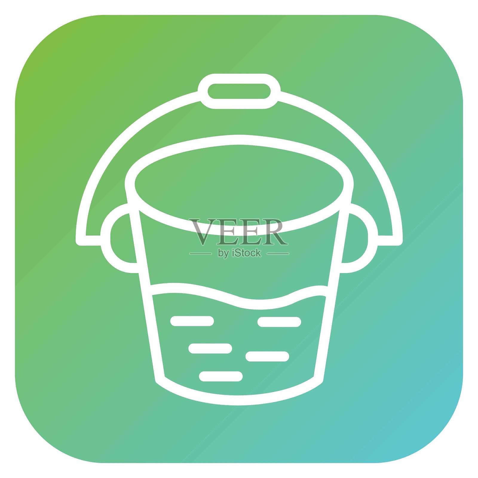 矢量水桶图标风格插画图片素材