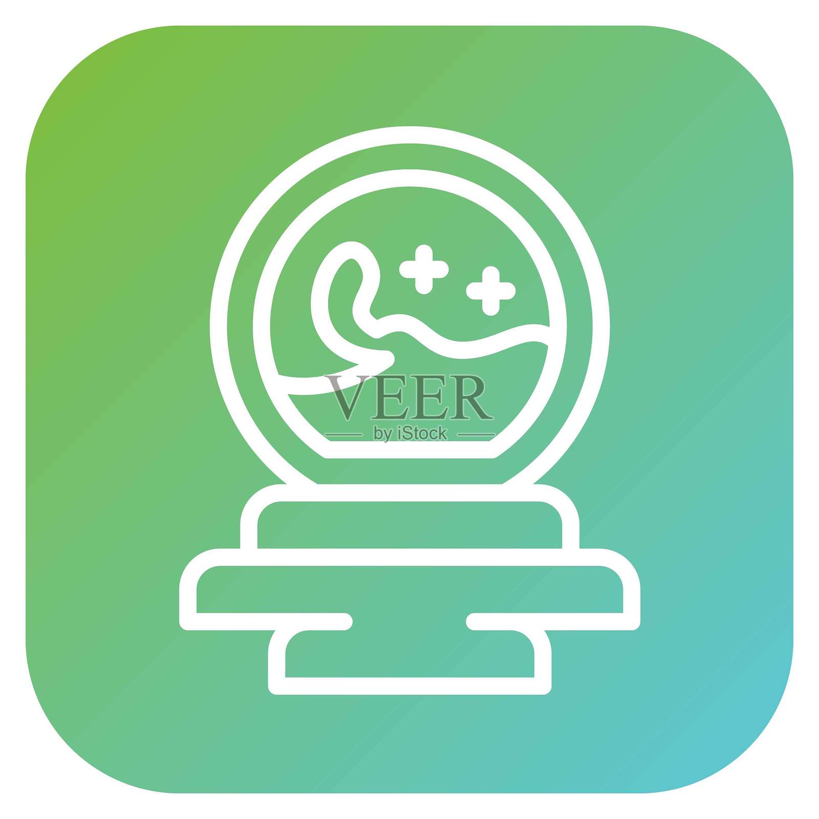 矢量设计水晶球图标风格插画图片素材