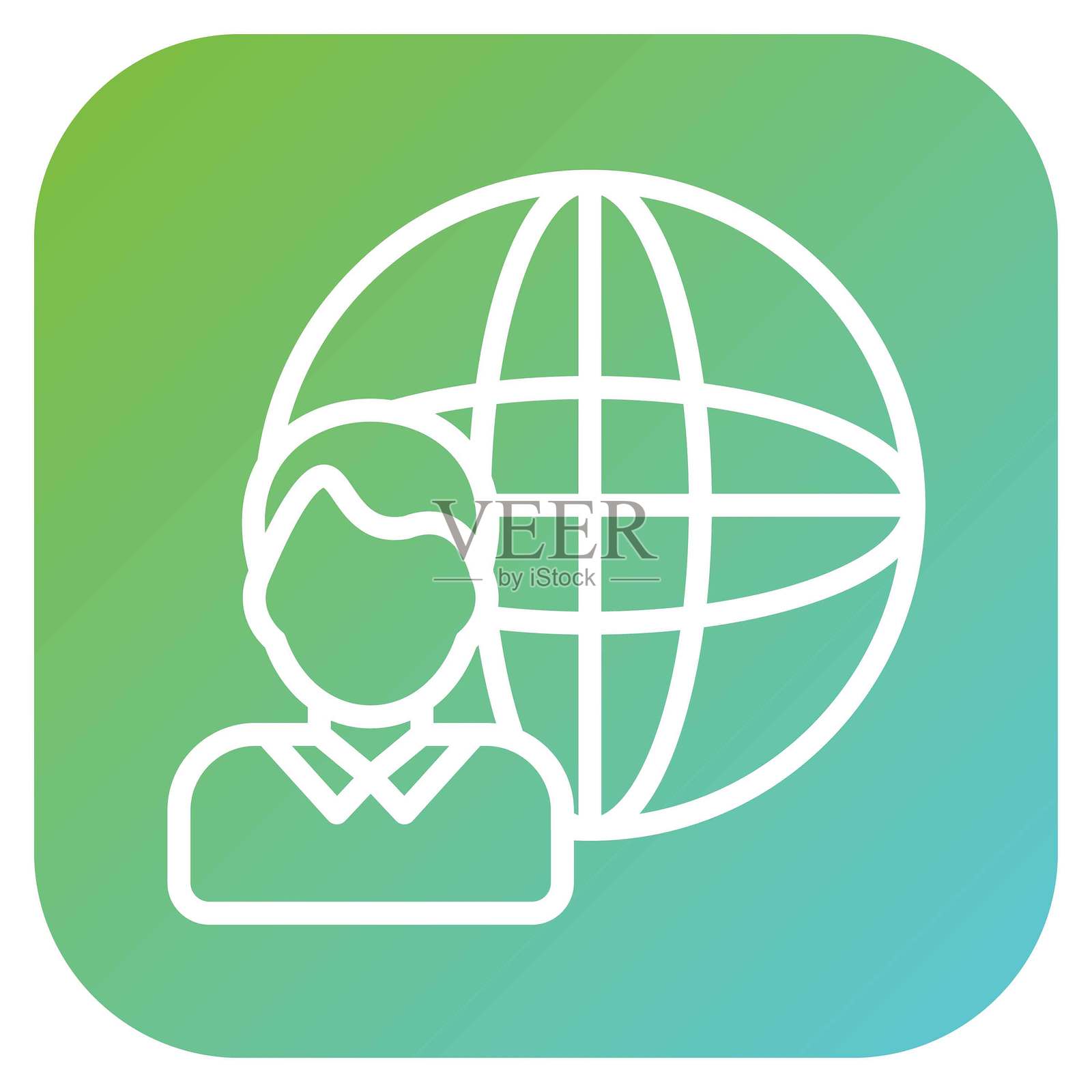 矢量设计 人类影响 图标风格插画图片素材