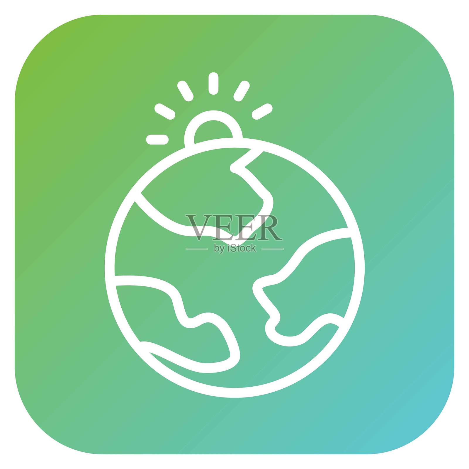 气候变化图标矢量设计风格插画图片素材