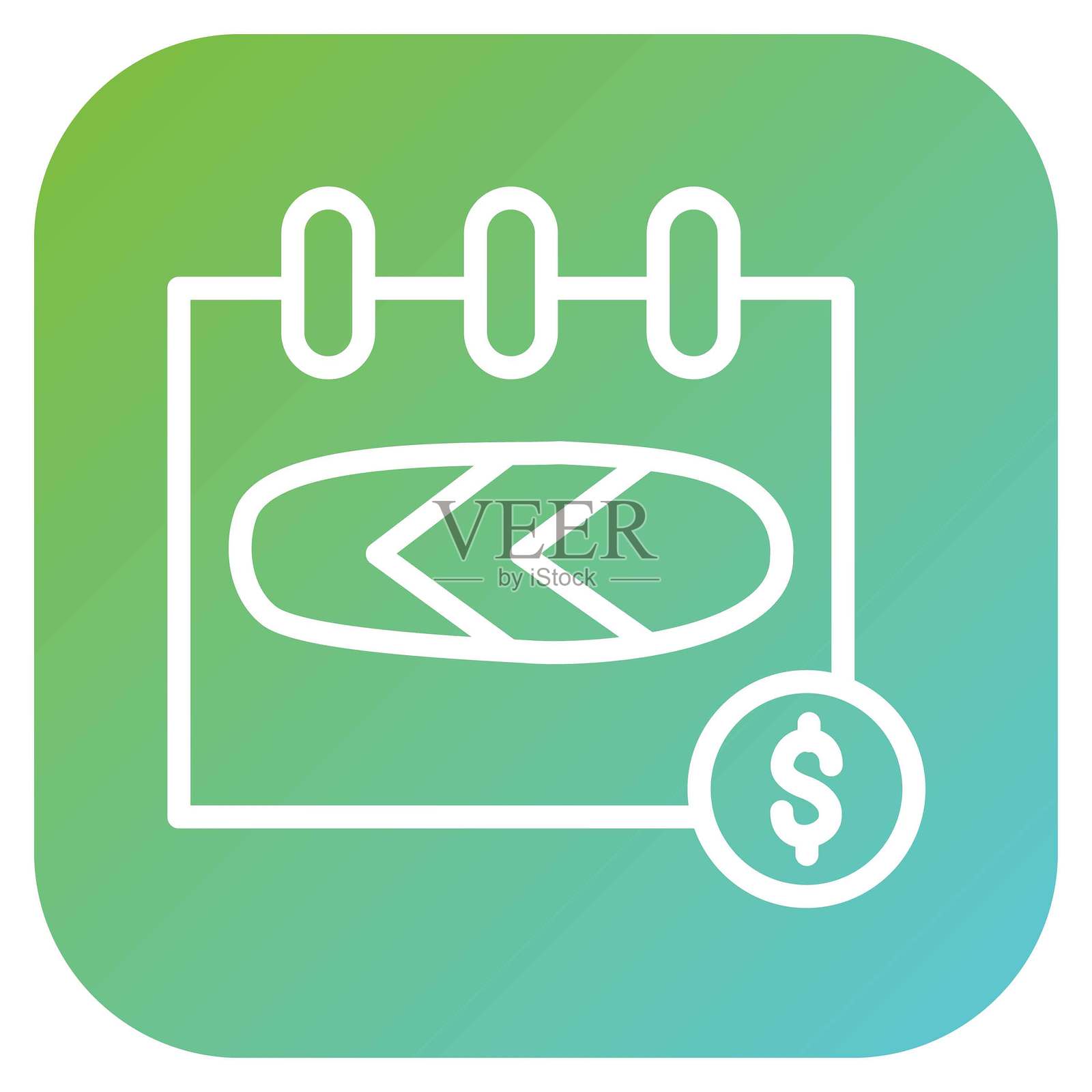 矢量设计月费图标风格插画图片素材