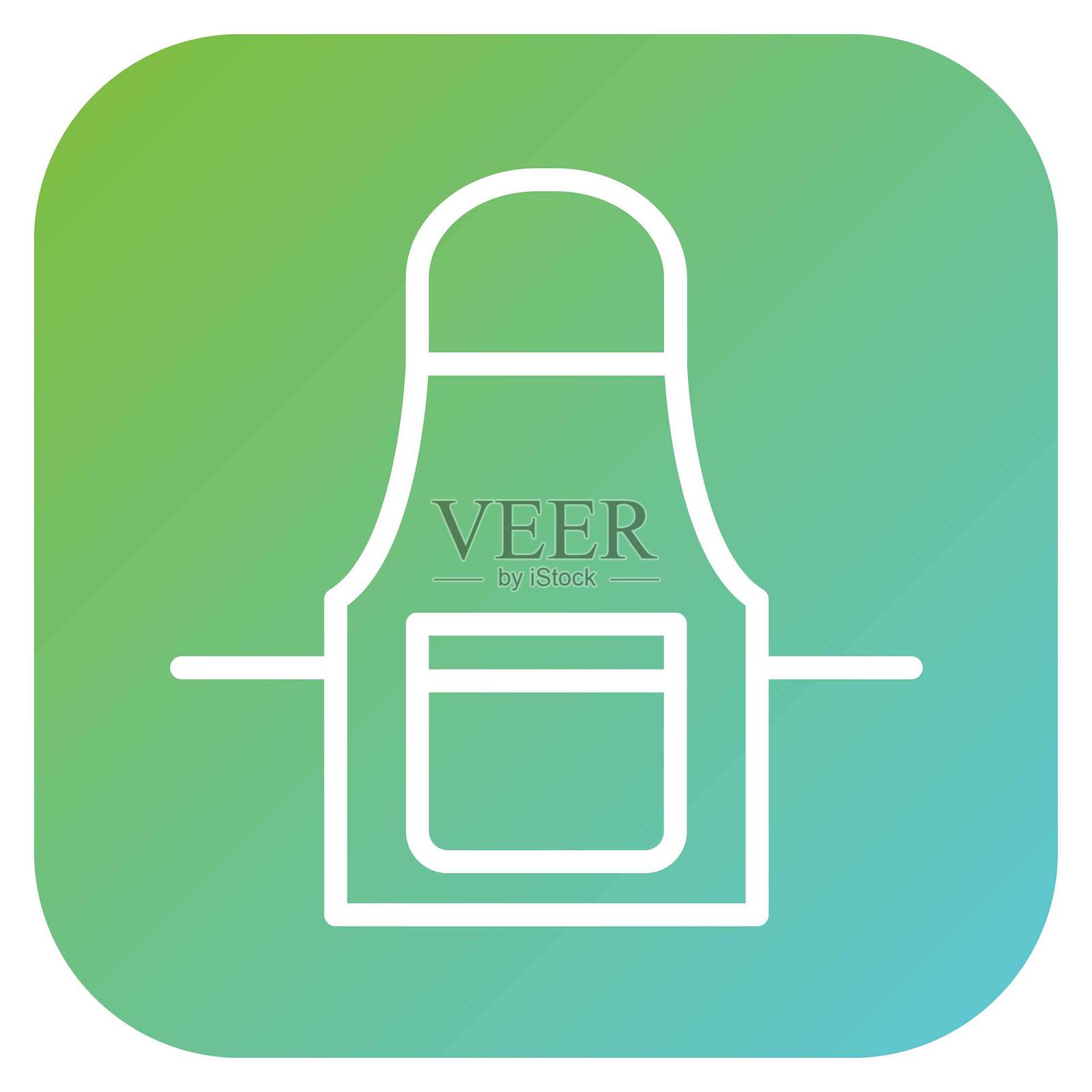 矢量围裙图标风格插画图片素材