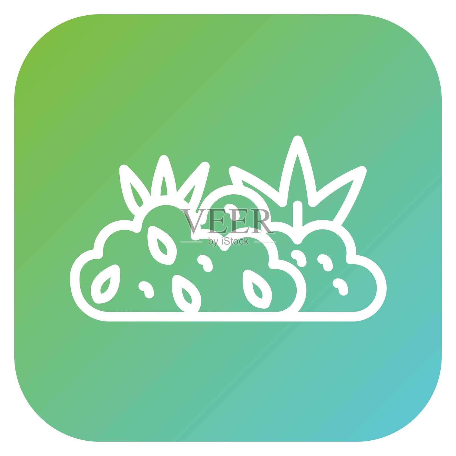 矢量灌木图标设计风格插画图片素材
