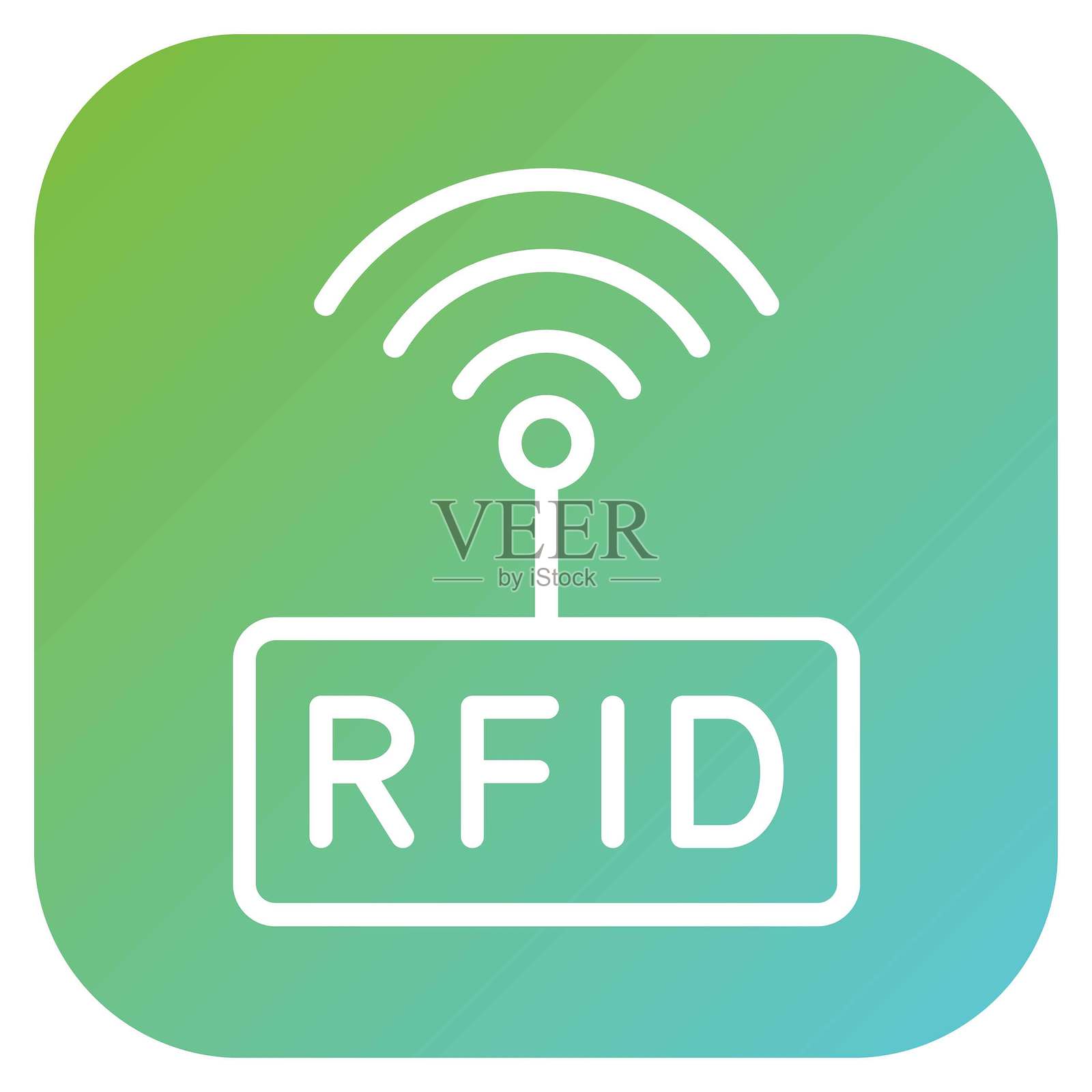 矢量设计 RFID 图标风格插画图片素材