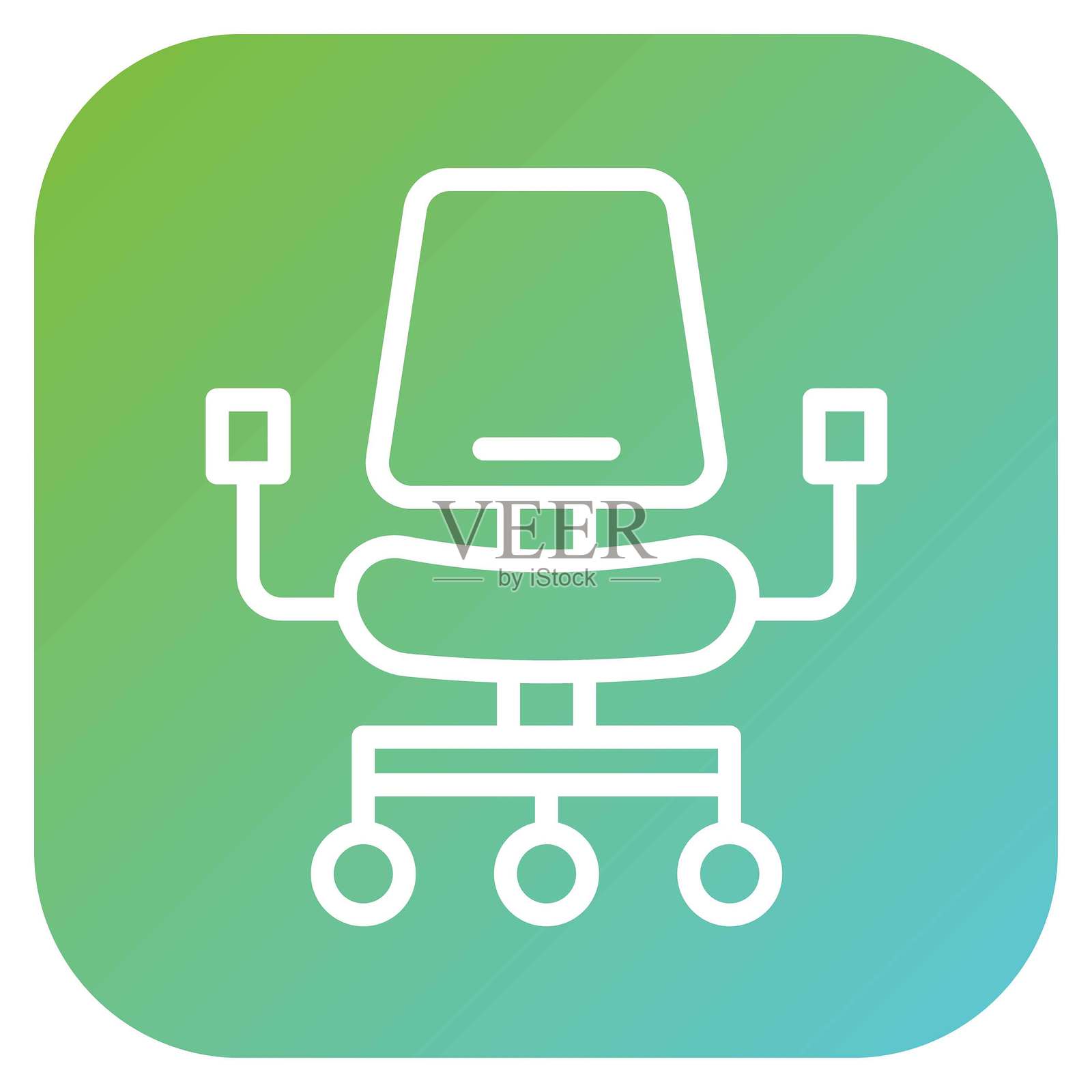 矢量人体工程学座椅图标风格插画图片素材