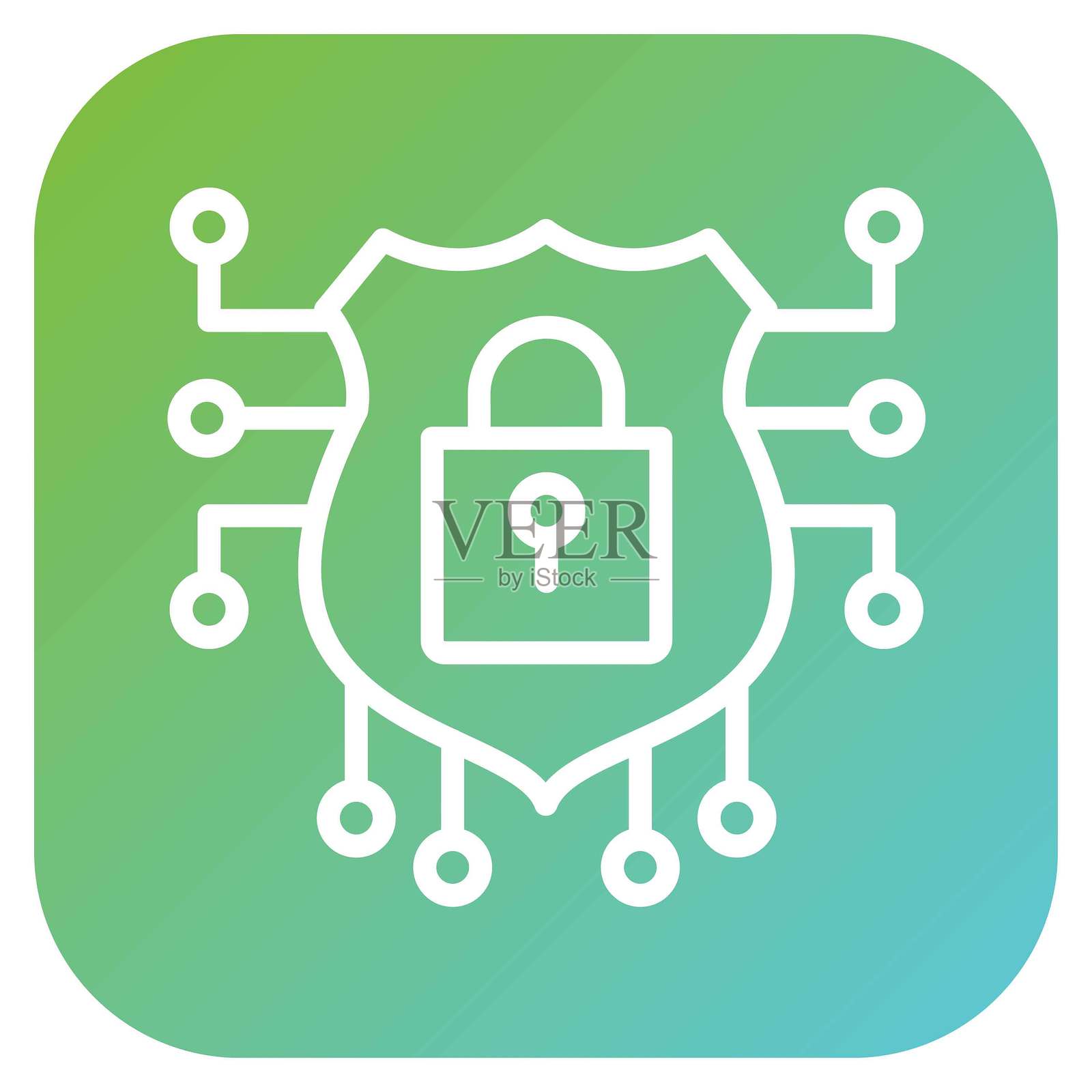 矢量设计网络安全图标风格插画图片素材