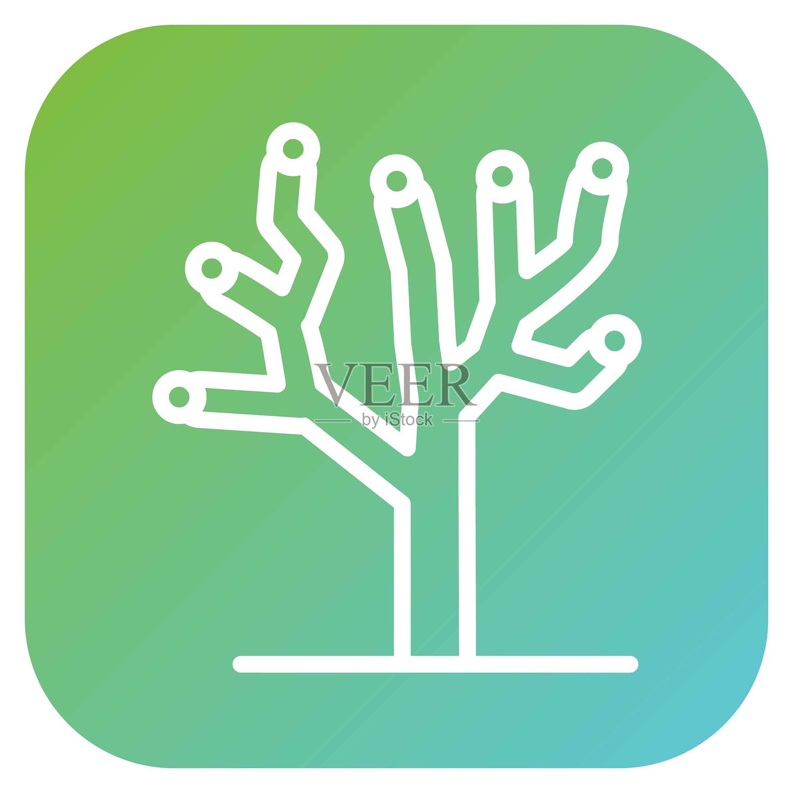 矢量设计进化树图标风格插画图片素材