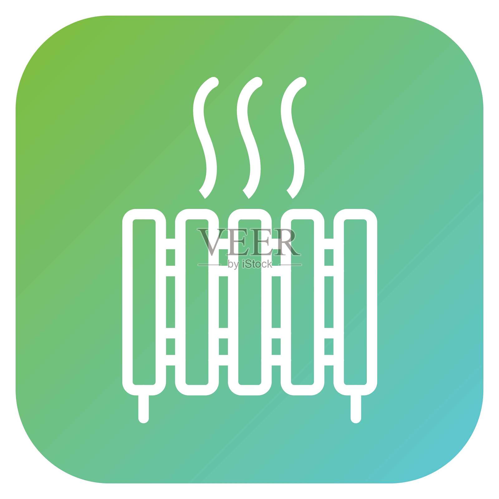 矢量设计加热器芯图标风格插画图片素材