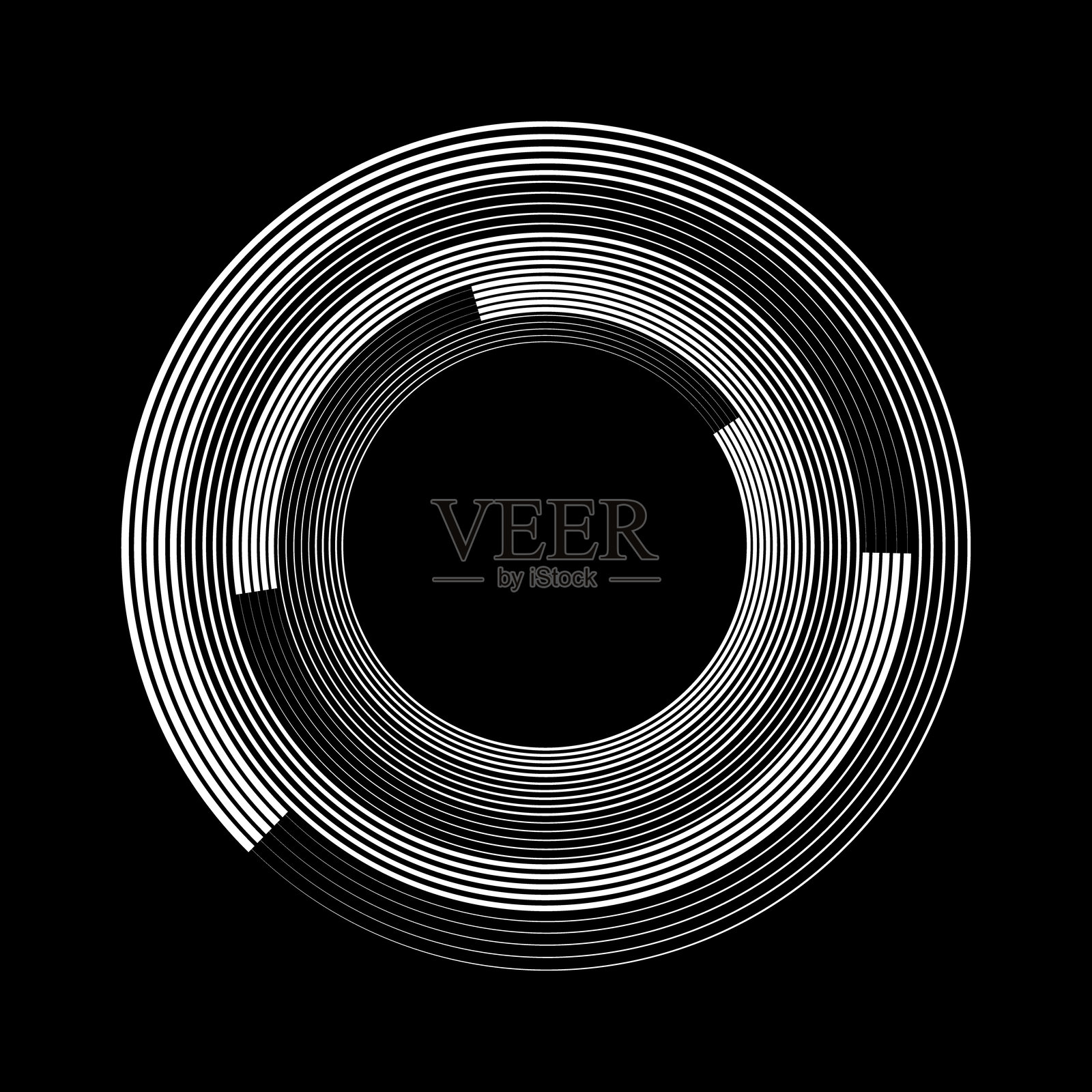 白色曲线矢量速度线,呈圆形插画图片素材