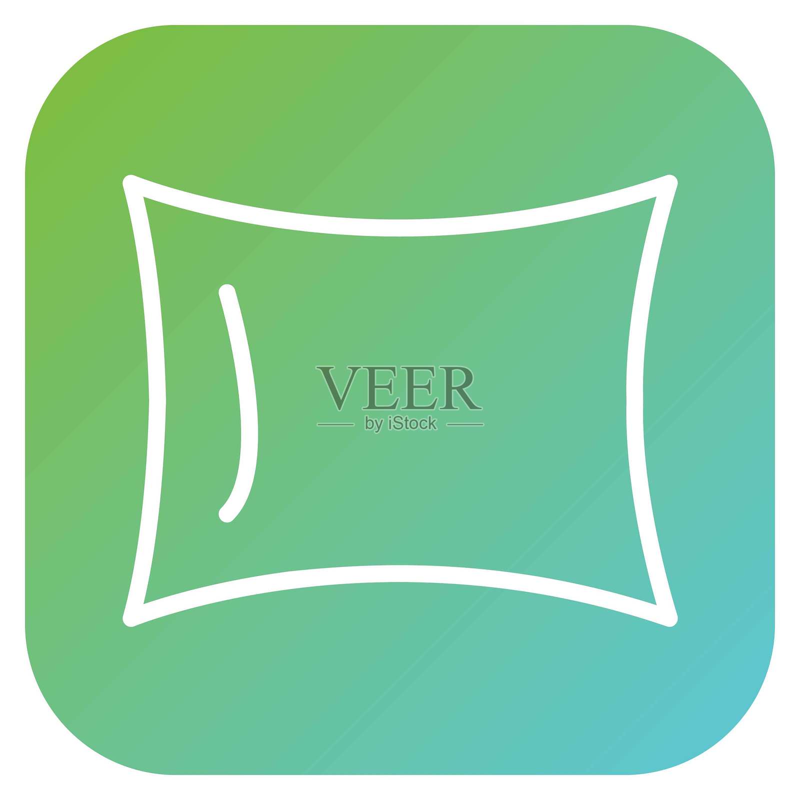 矢量设计纯色枕头图标风格插画图片素材