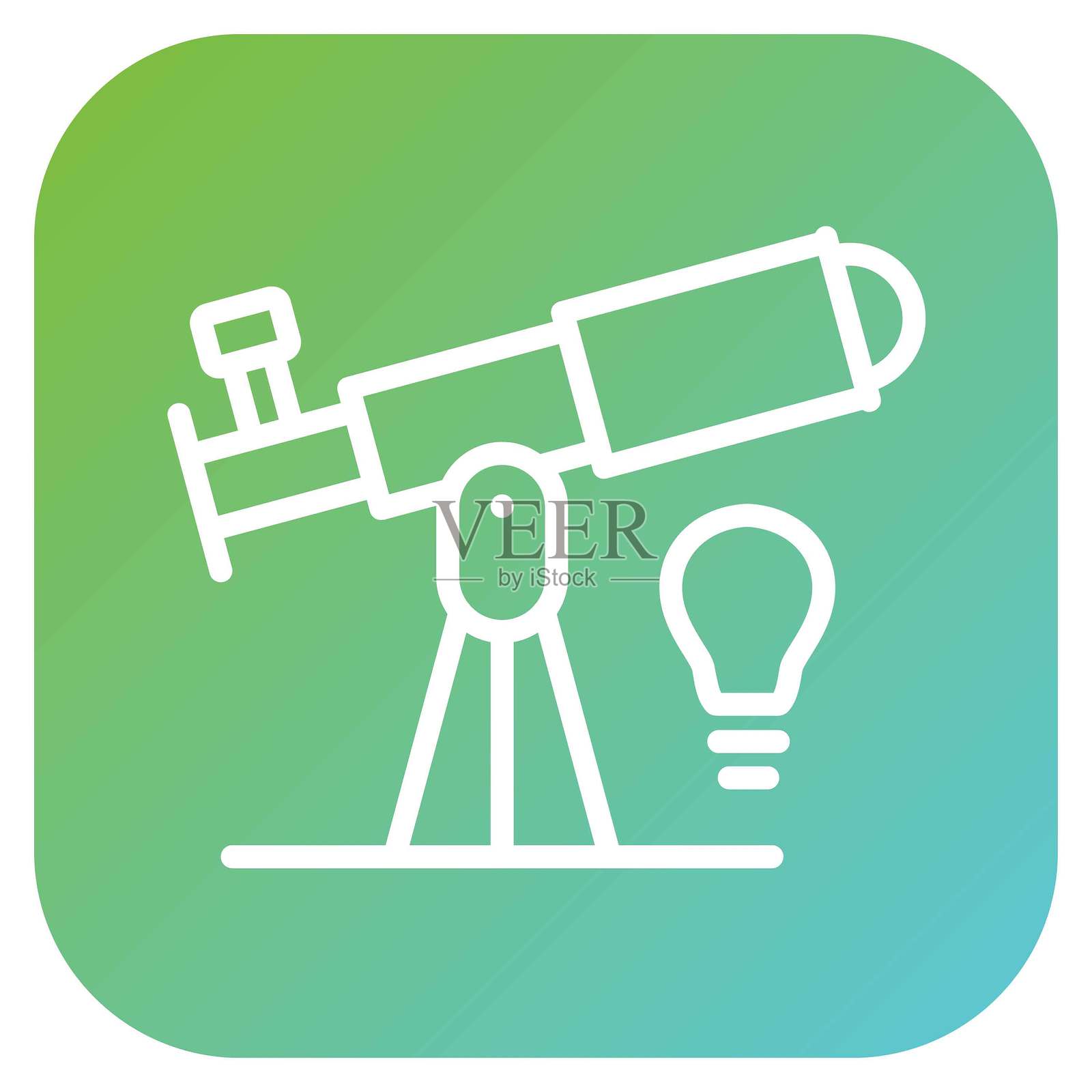 矢量设计发现望远镜图标风格插画图片素材