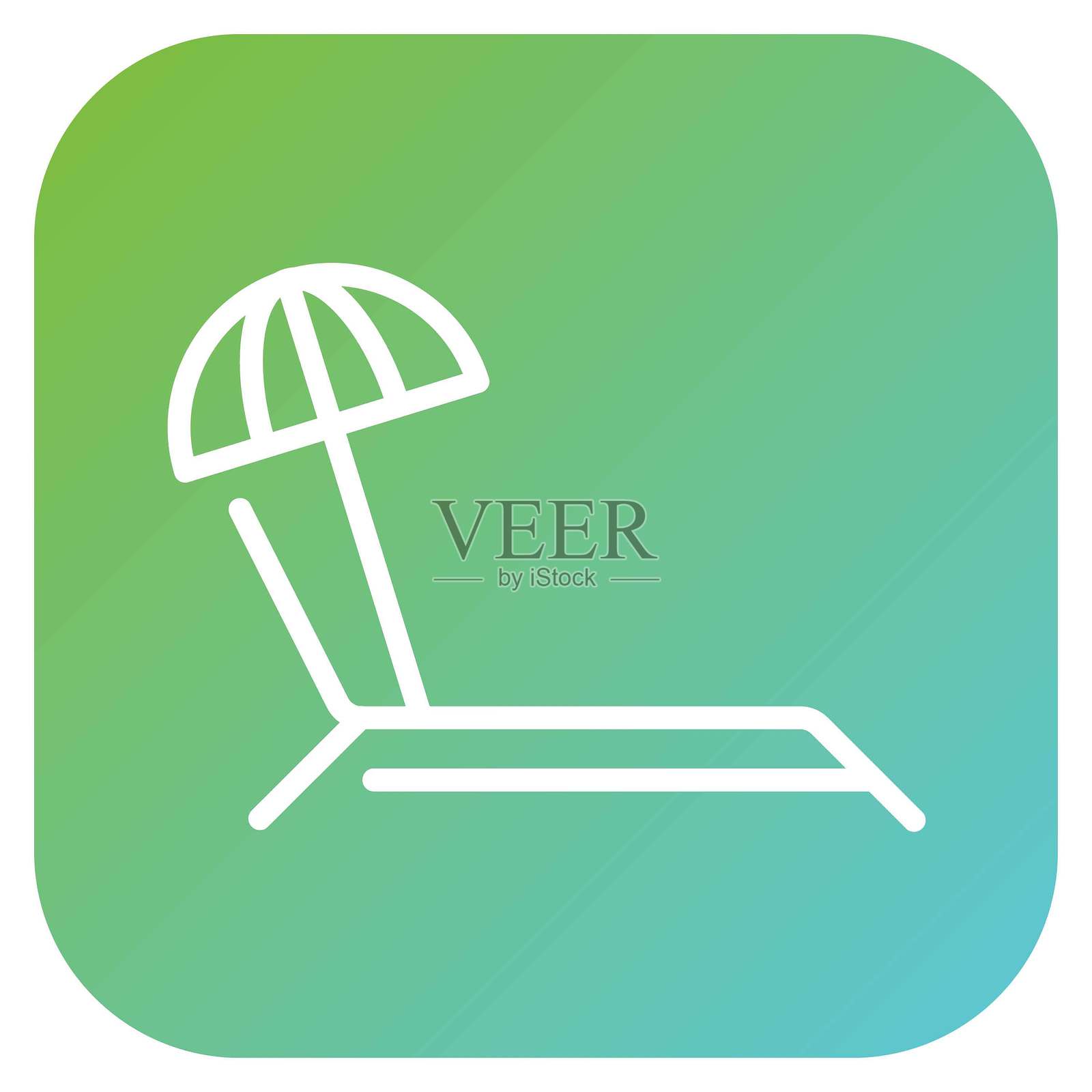 矢量设计太阳椅图标风格插画图片素材