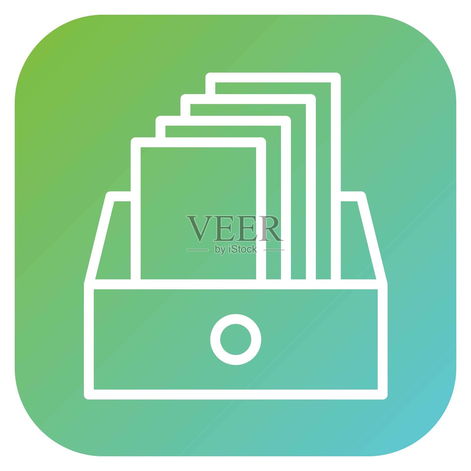 矢量文件柜图标设计风格插画图片素材