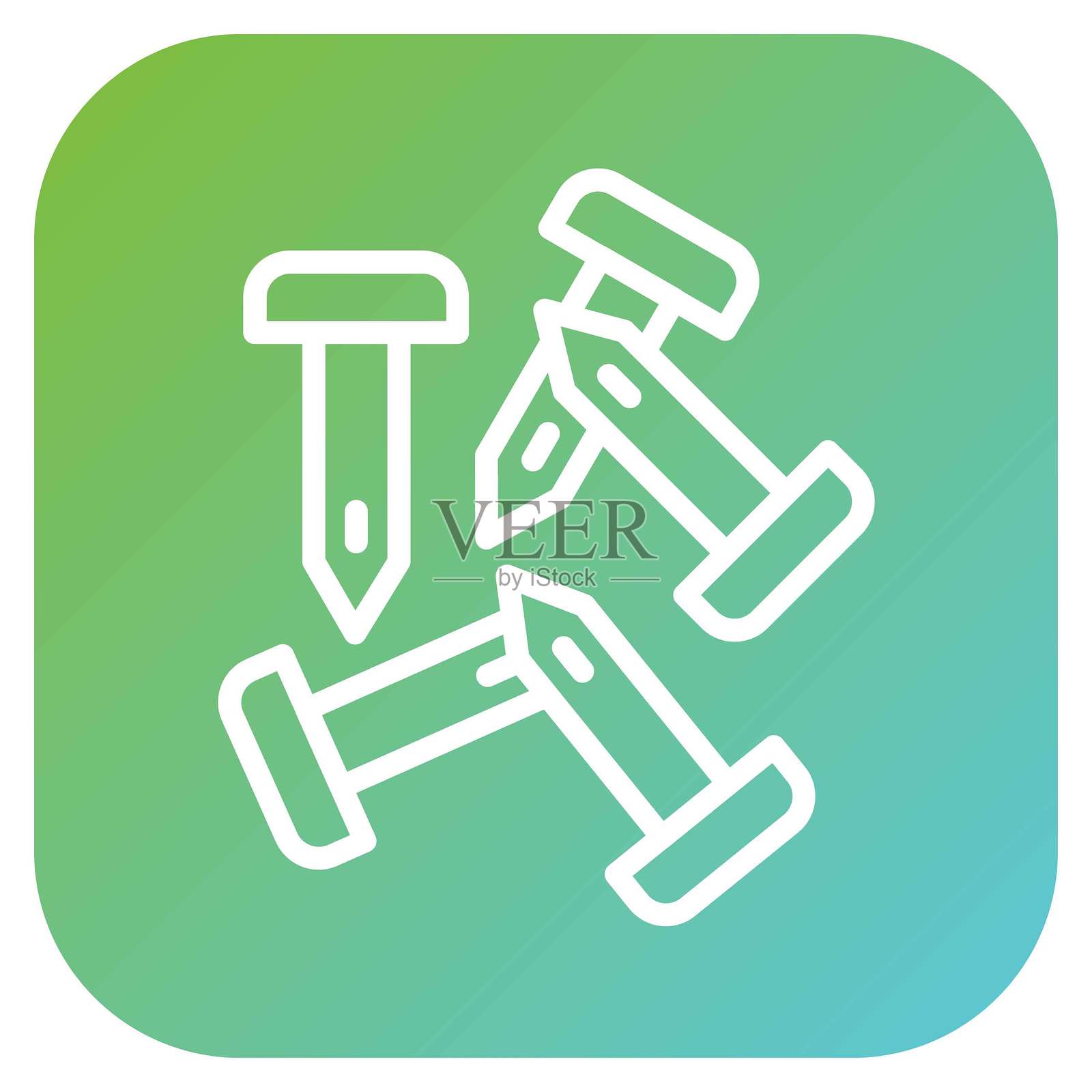 矢量设计的指甲图标风格插画图片素材