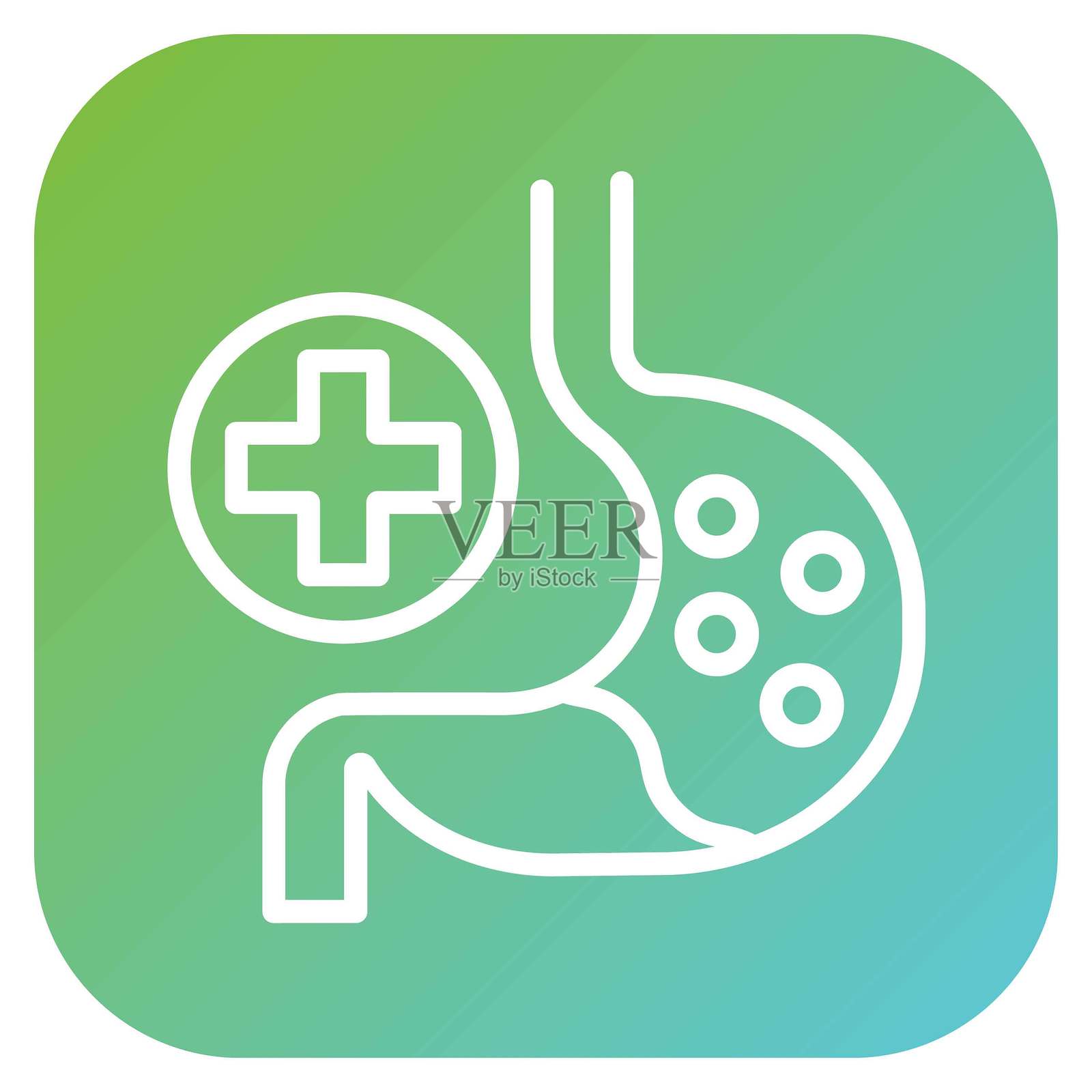 矢量设计 肠胃病学图标风格插画图片素材