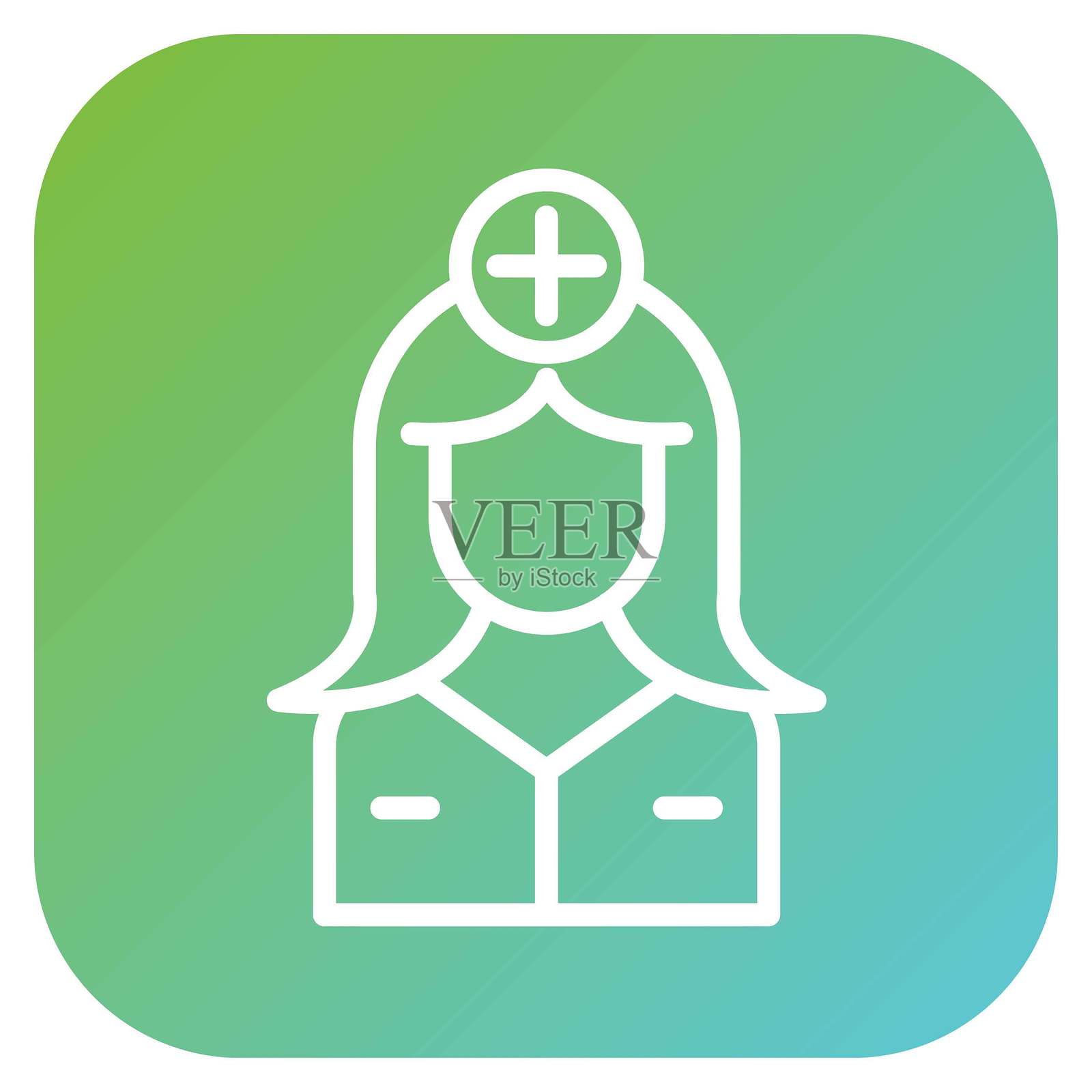 矢量设计护士图标风格插画图片素材