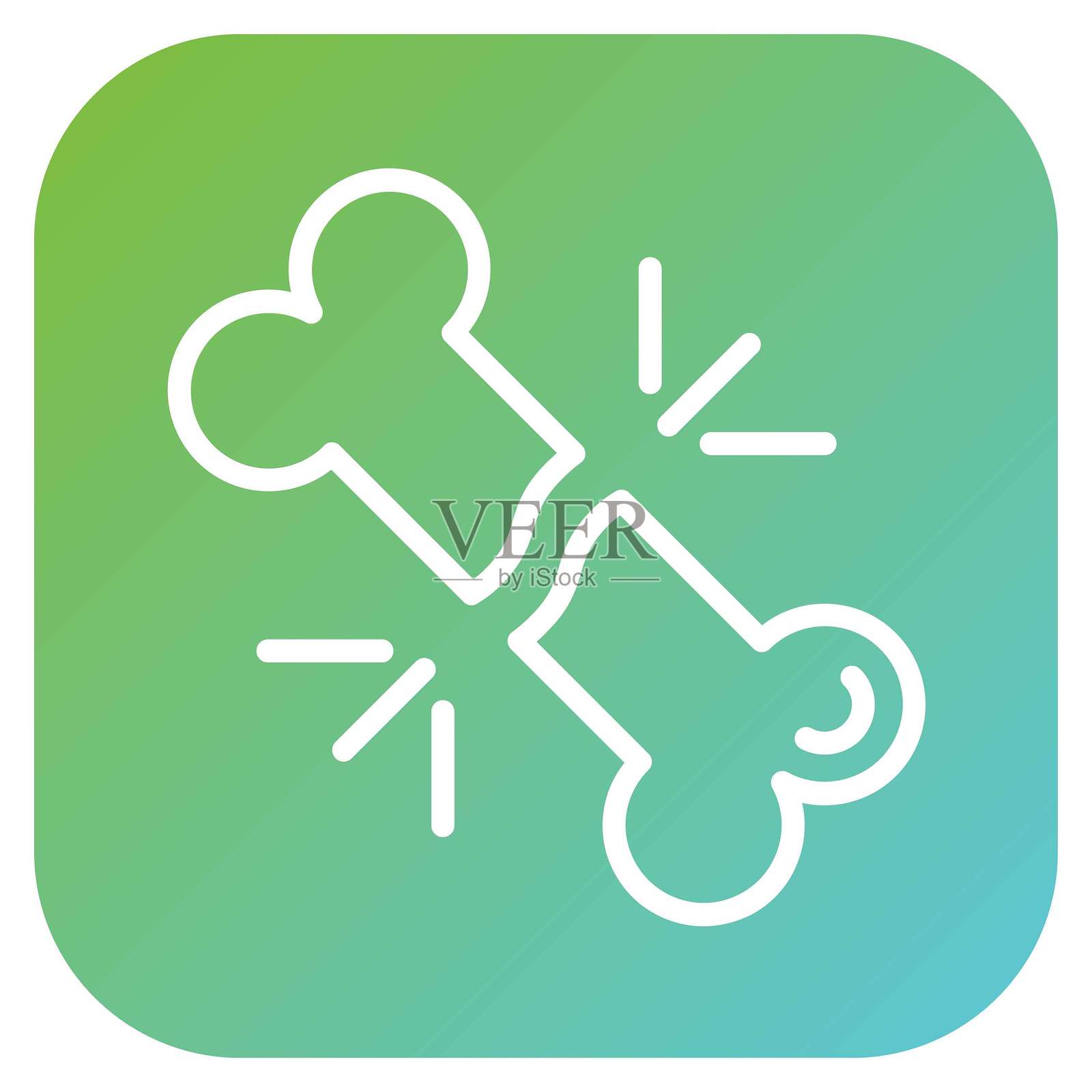 矢量设计骨折图标风格插画图片素材