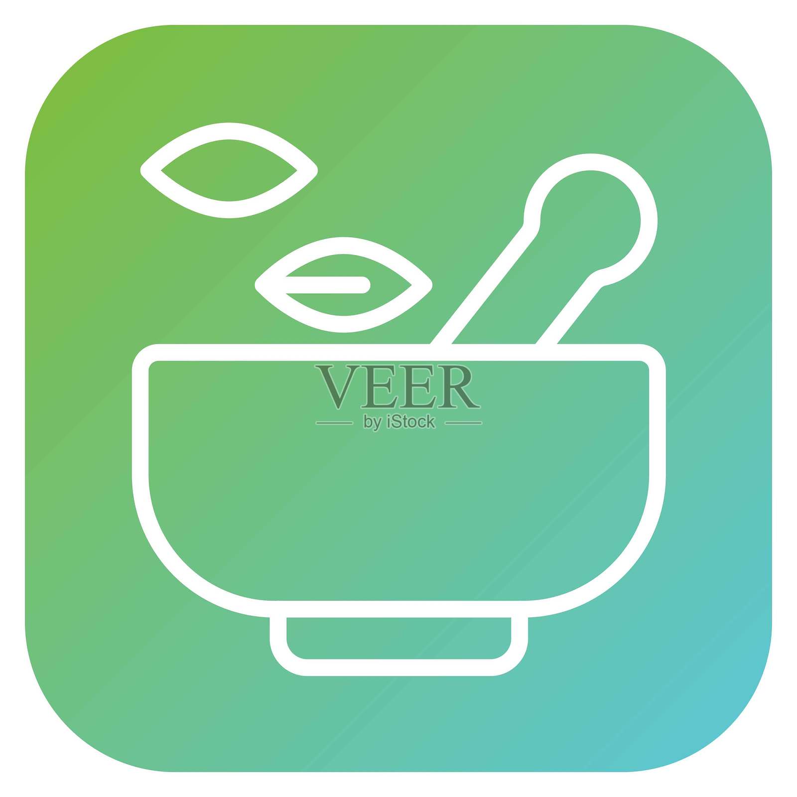 矢量化学家研钵图标风格插画图片素材