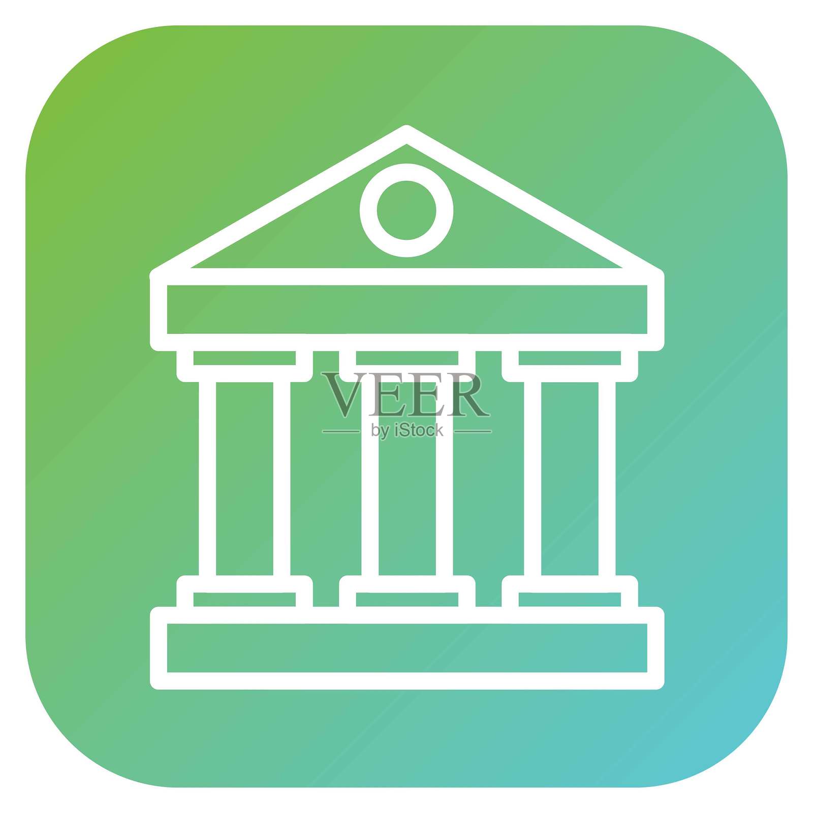 矢量设计法庭图标风格插画图片素材