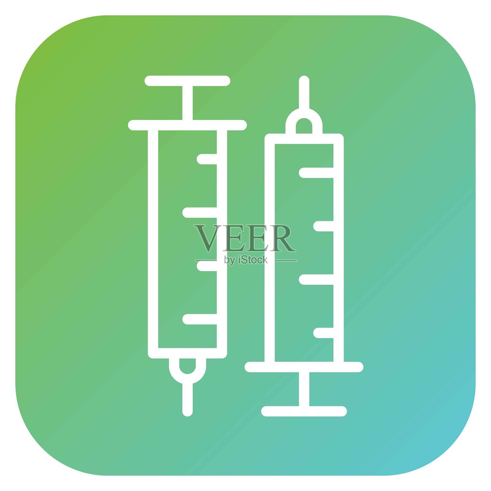 矢量注射器图标设计风格插画图片素材