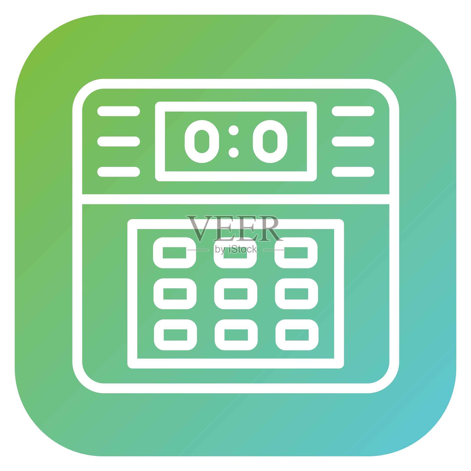 矢量自动拨号器图标风格插画图片素材