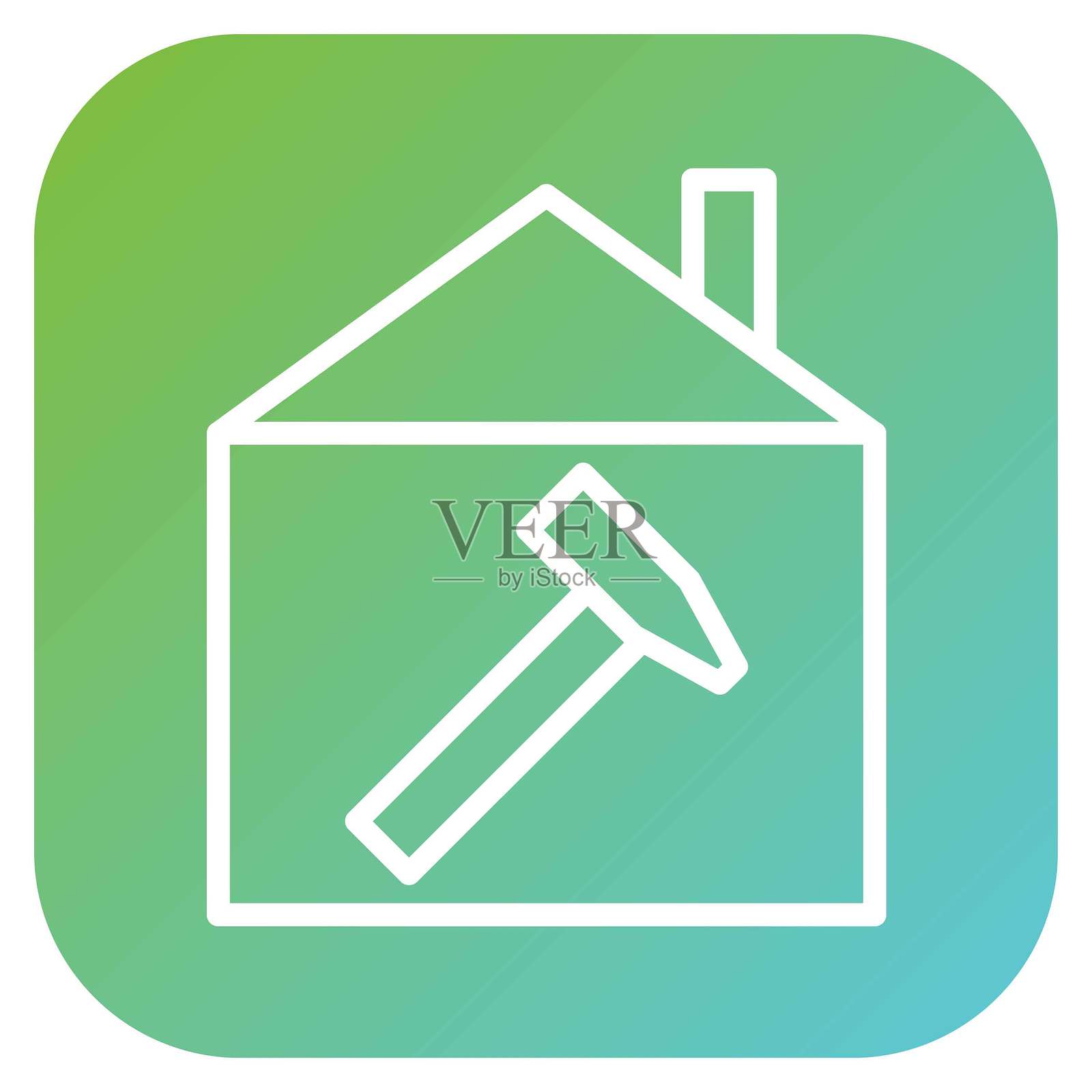 矢量家居装修图标风格插画图片素材