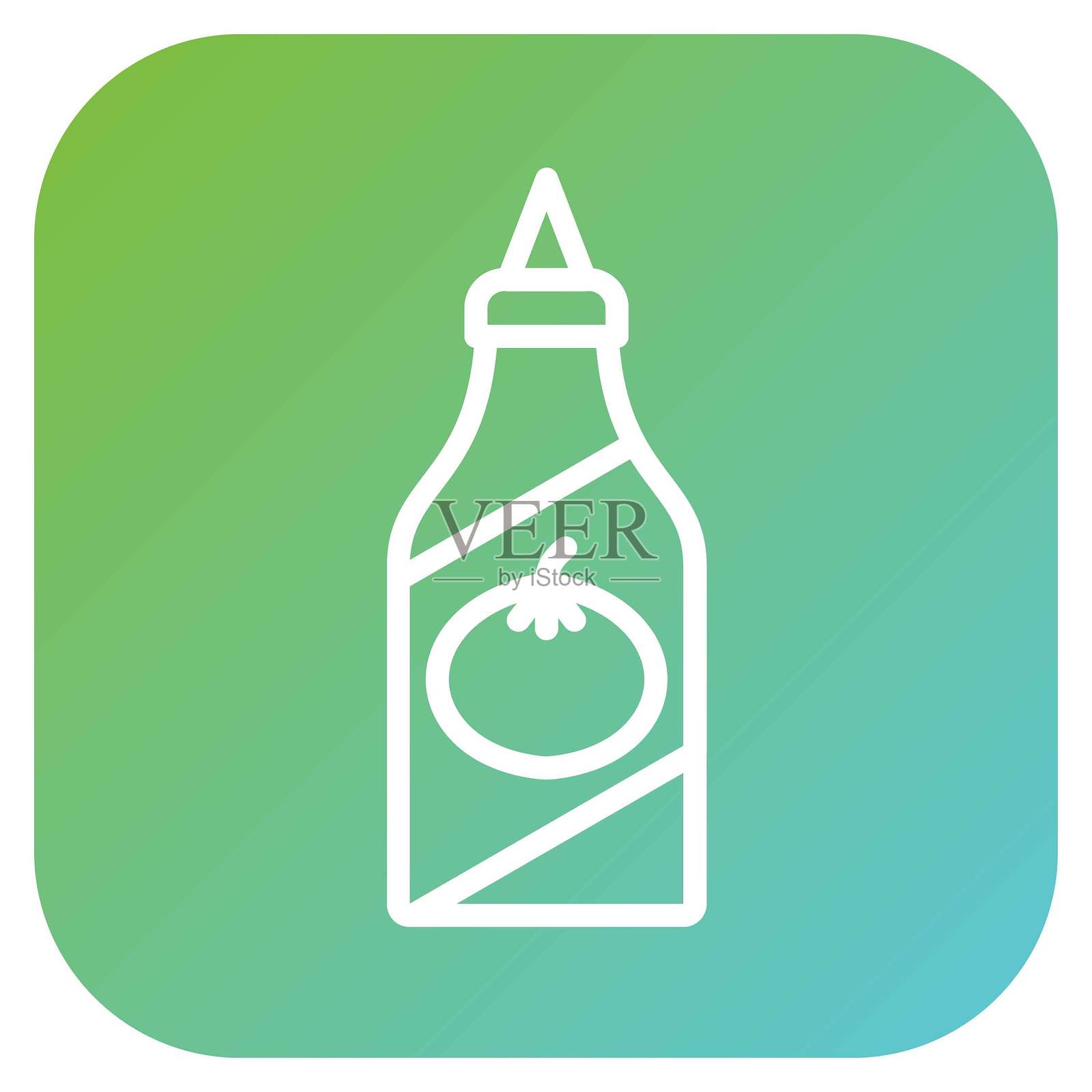 矢量番茄酱图标风格插画图片素材