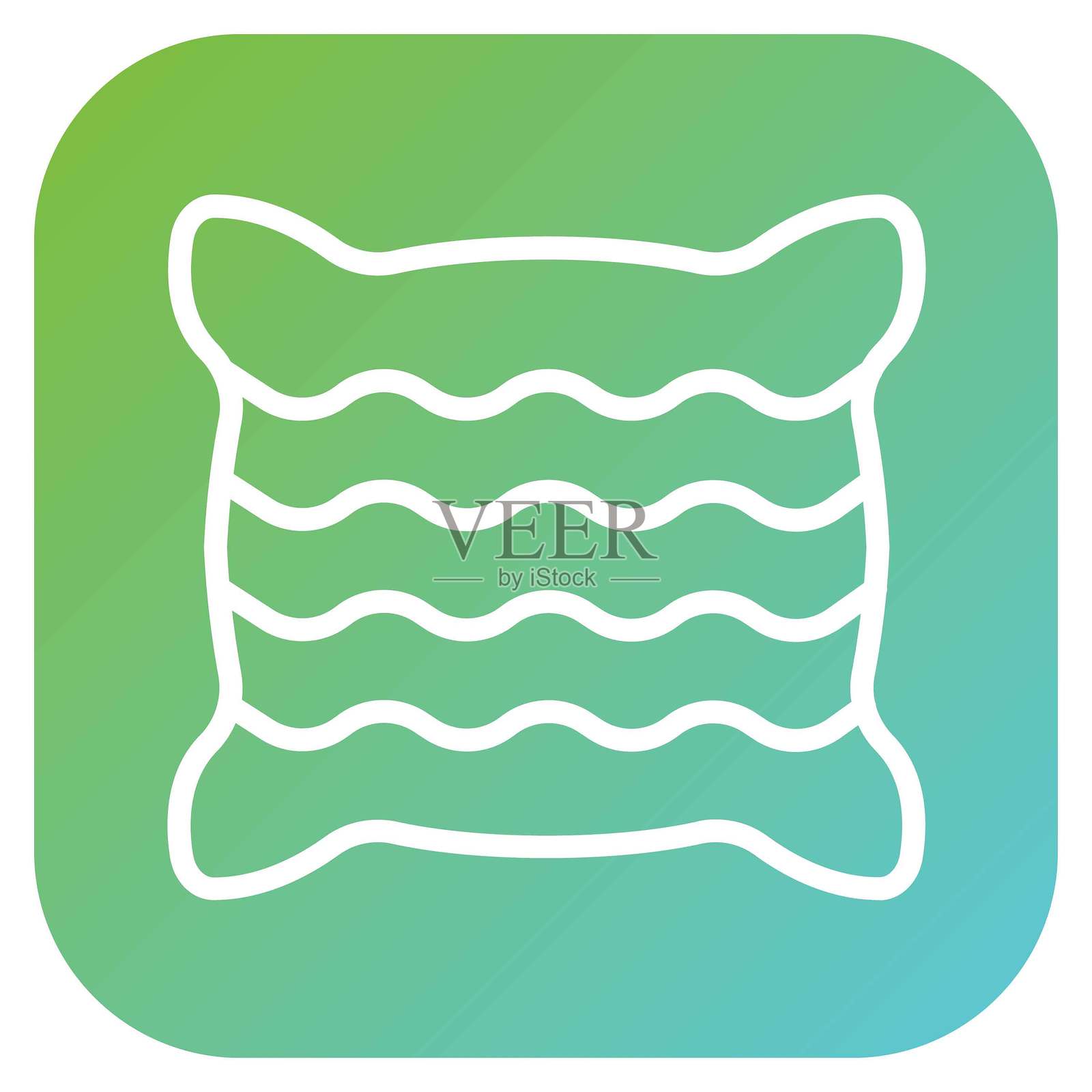 矢量条纹枕头图标设计插画图片素材