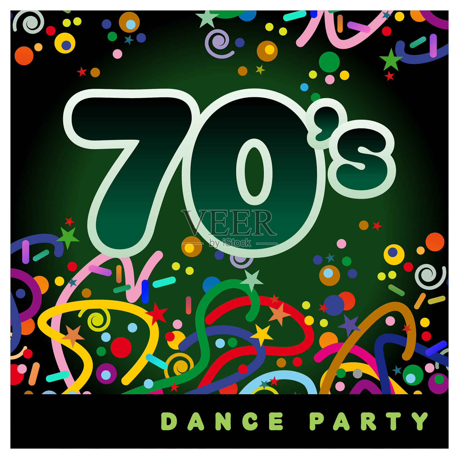 20世纪70年代主题的矢量插画插画图片素材