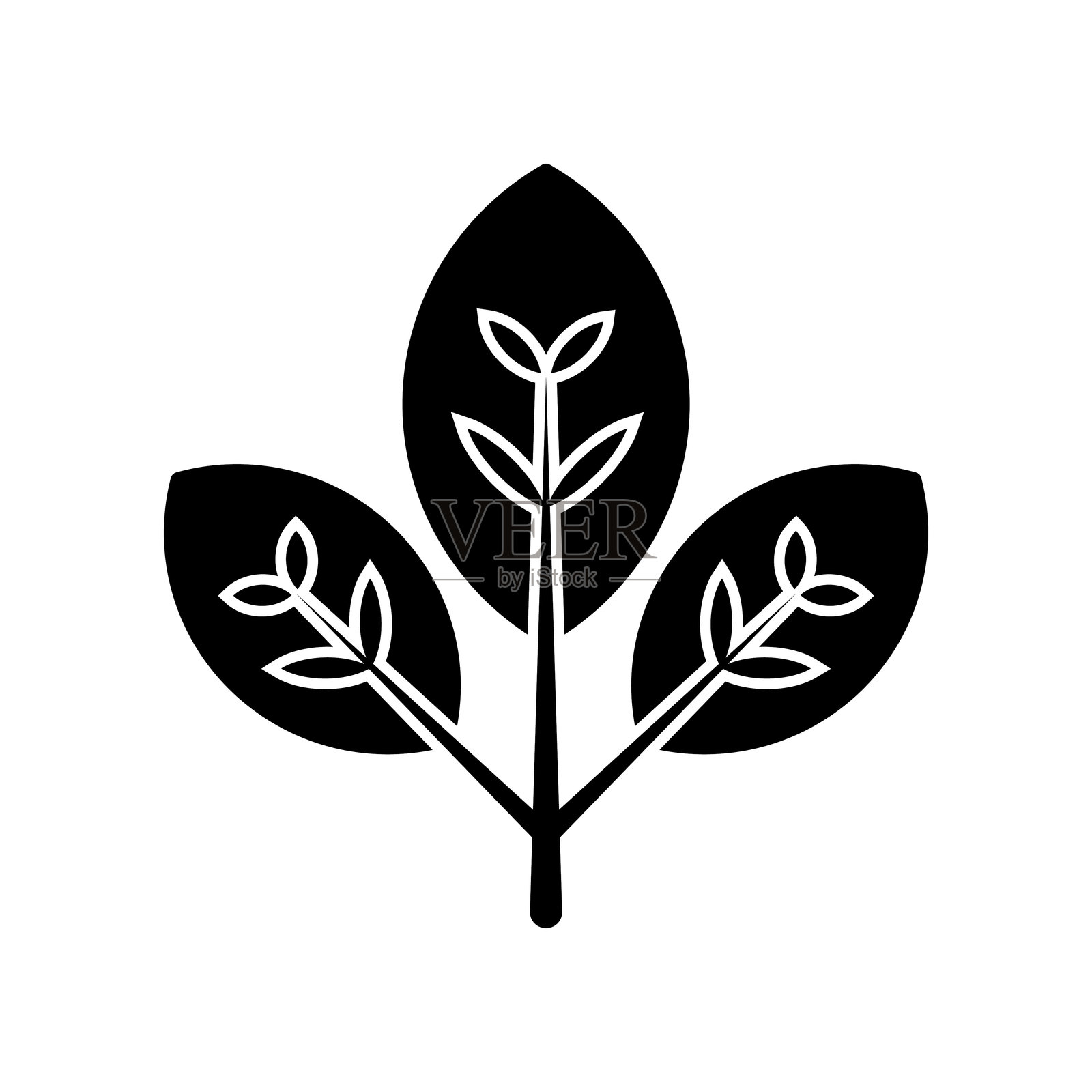 叶子图标设计模板插画图片素材