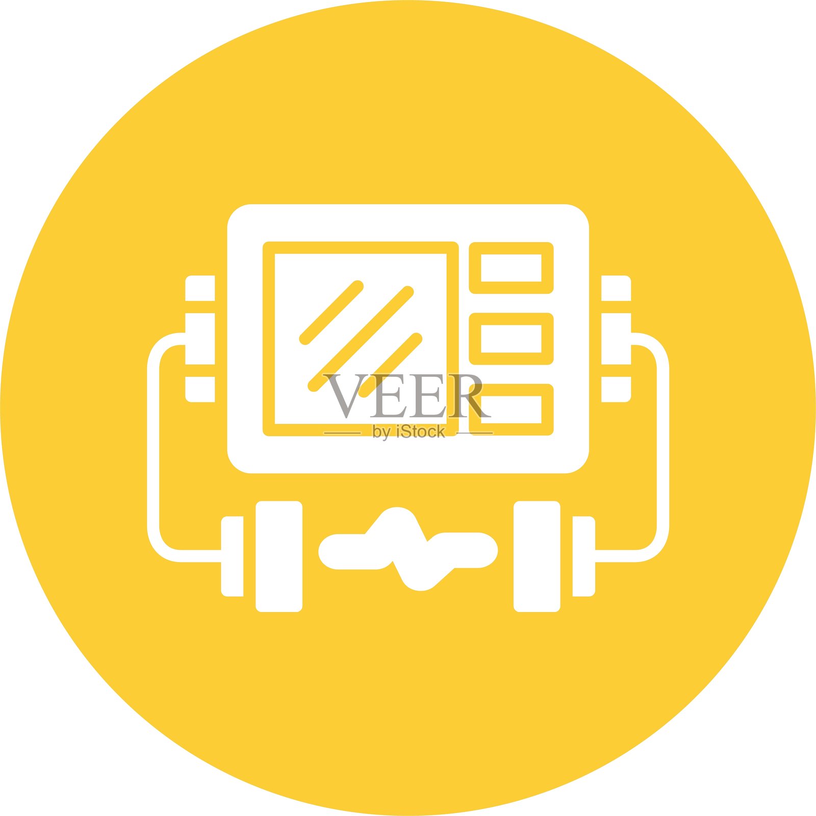 除颤器图标矢量图插画图片素材