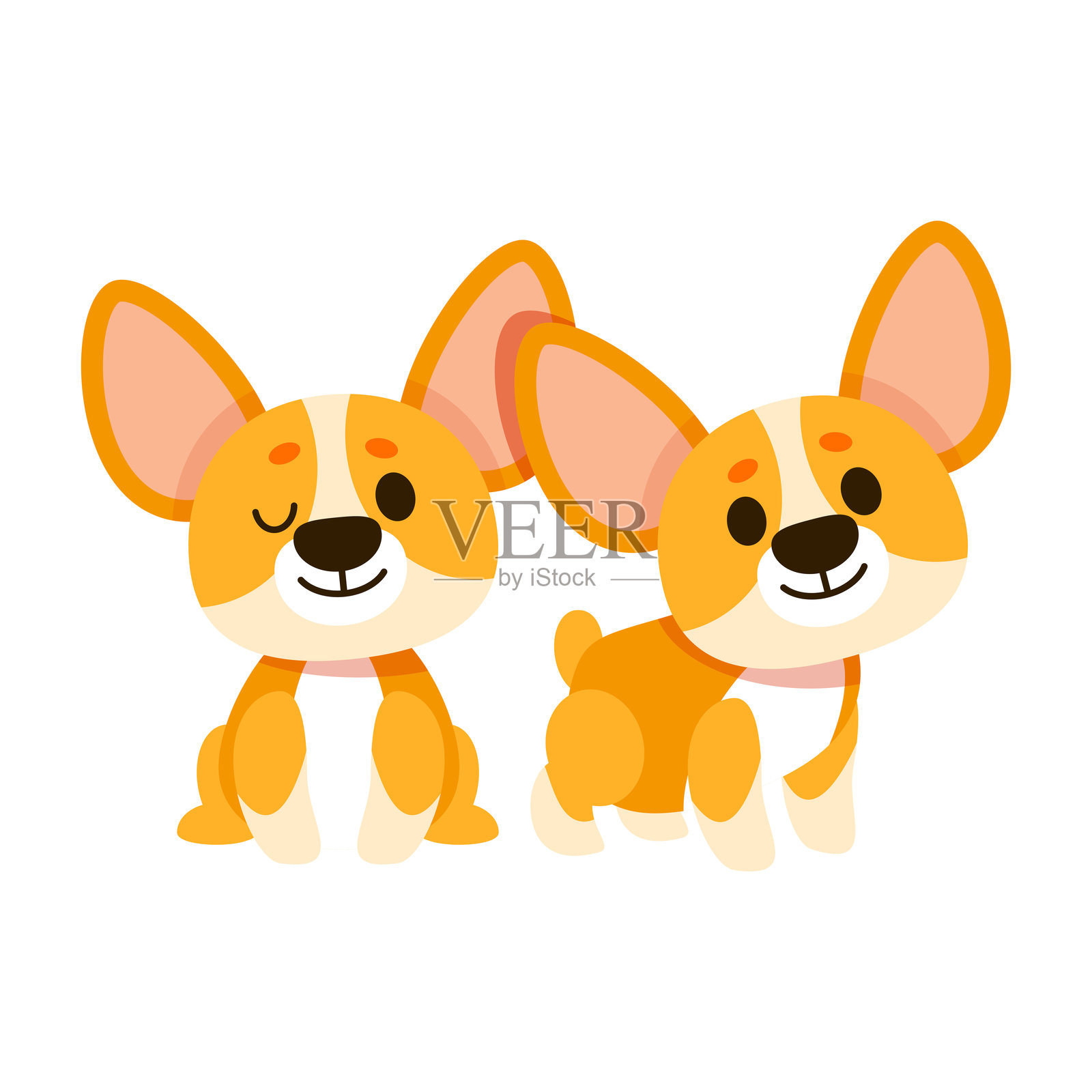 柯基插画图片素材