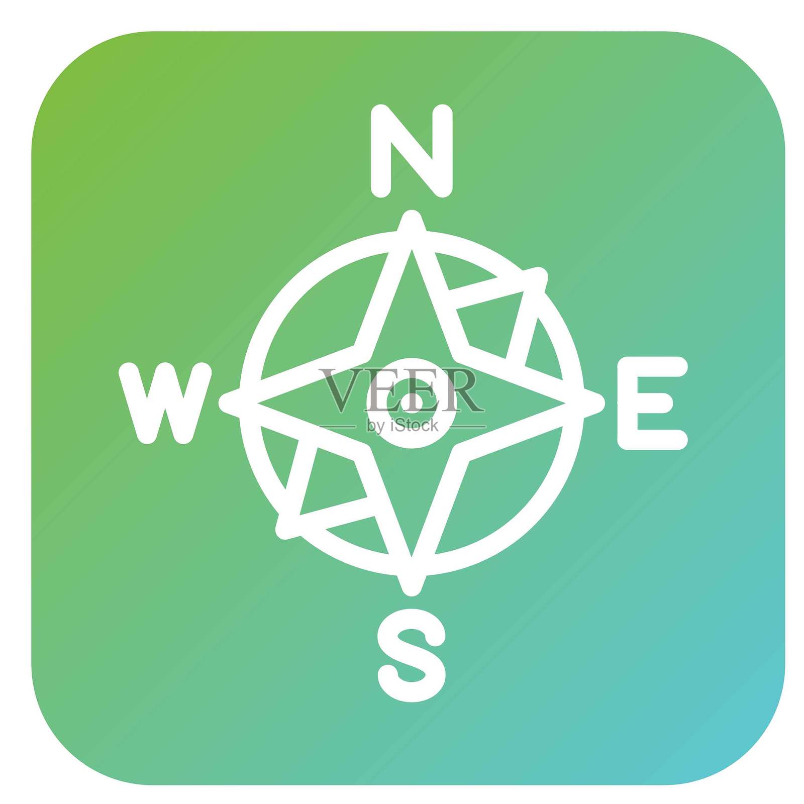 磁北矢量设计图标风格插画图片素材