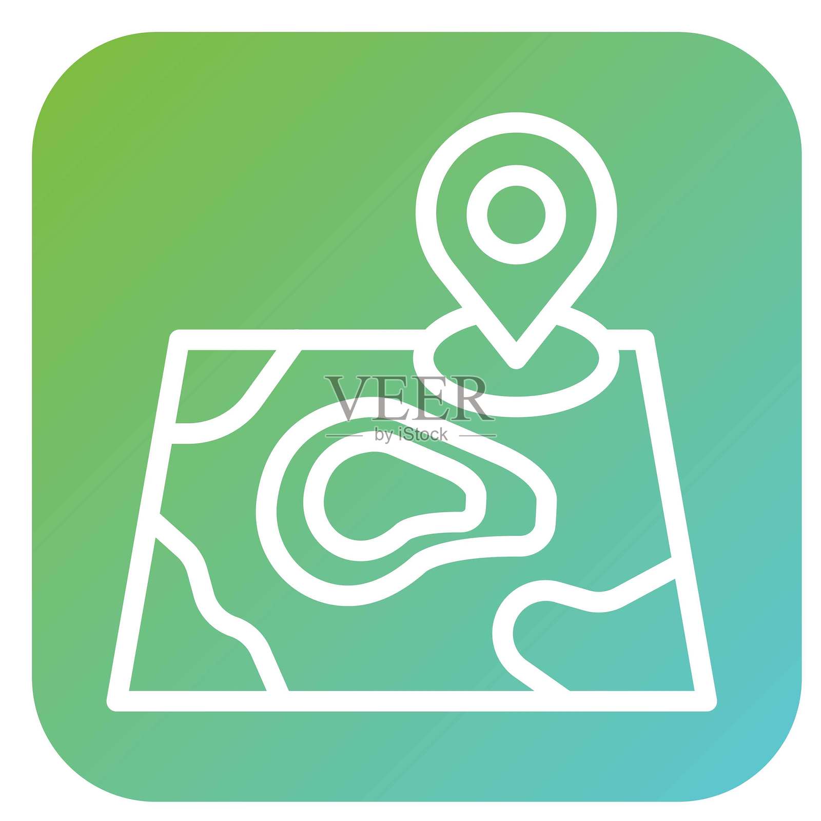 矢量地形图矢量图图标风格插画图片素材